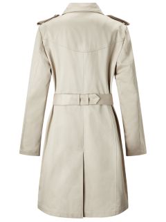 Four Seasons Double Breasted Trench Coat, Natural, XS