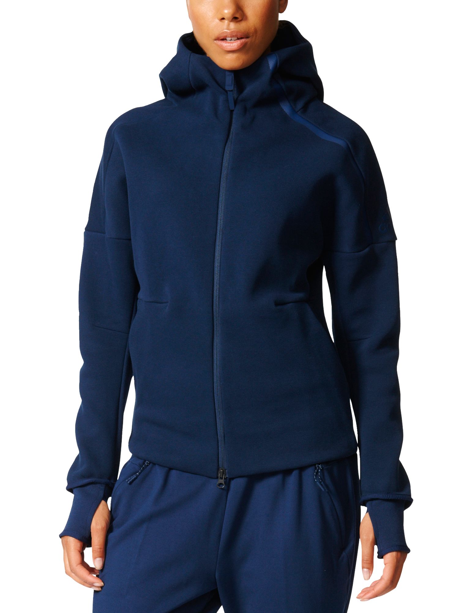 navy adidas hoodie womens