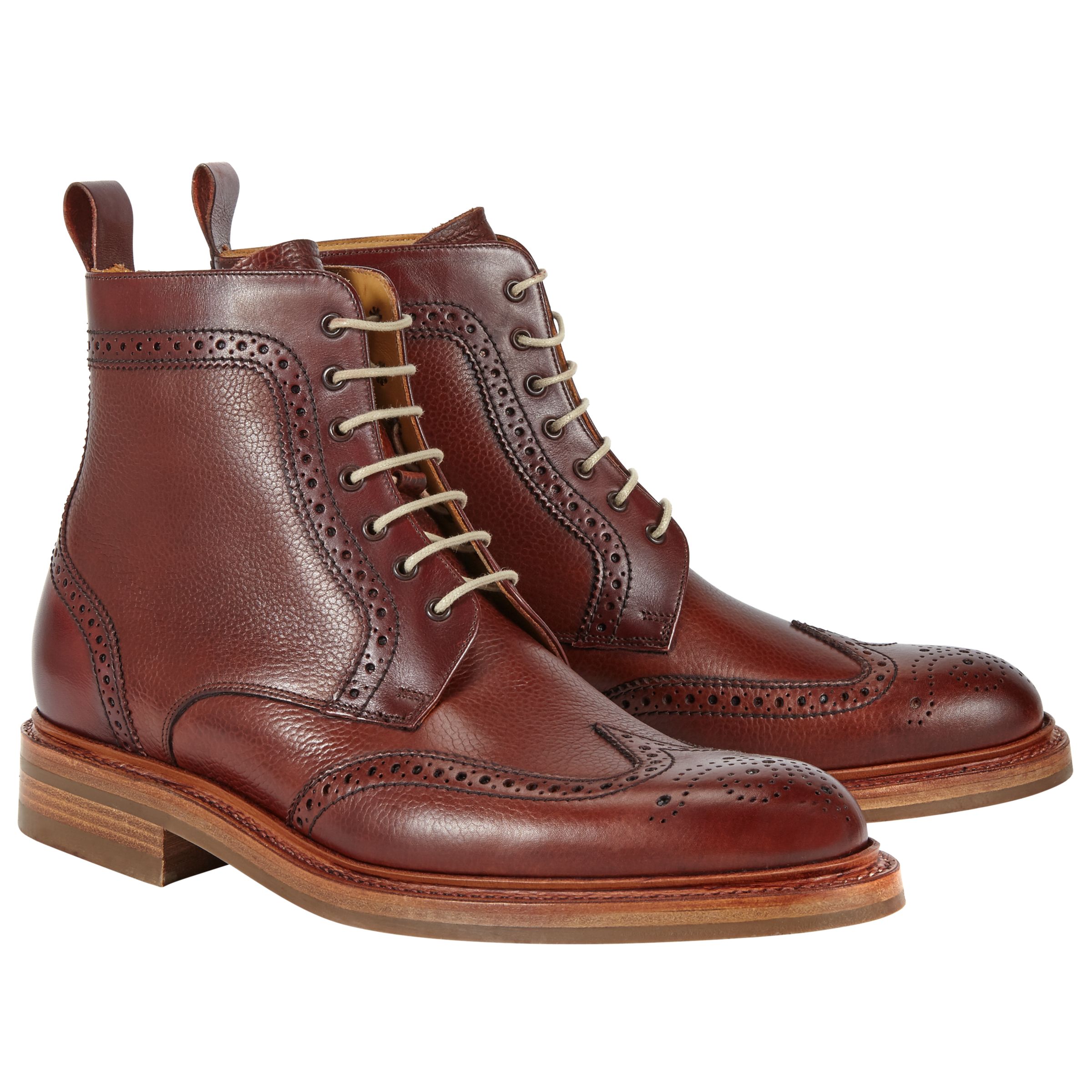 oxblood brogues boots