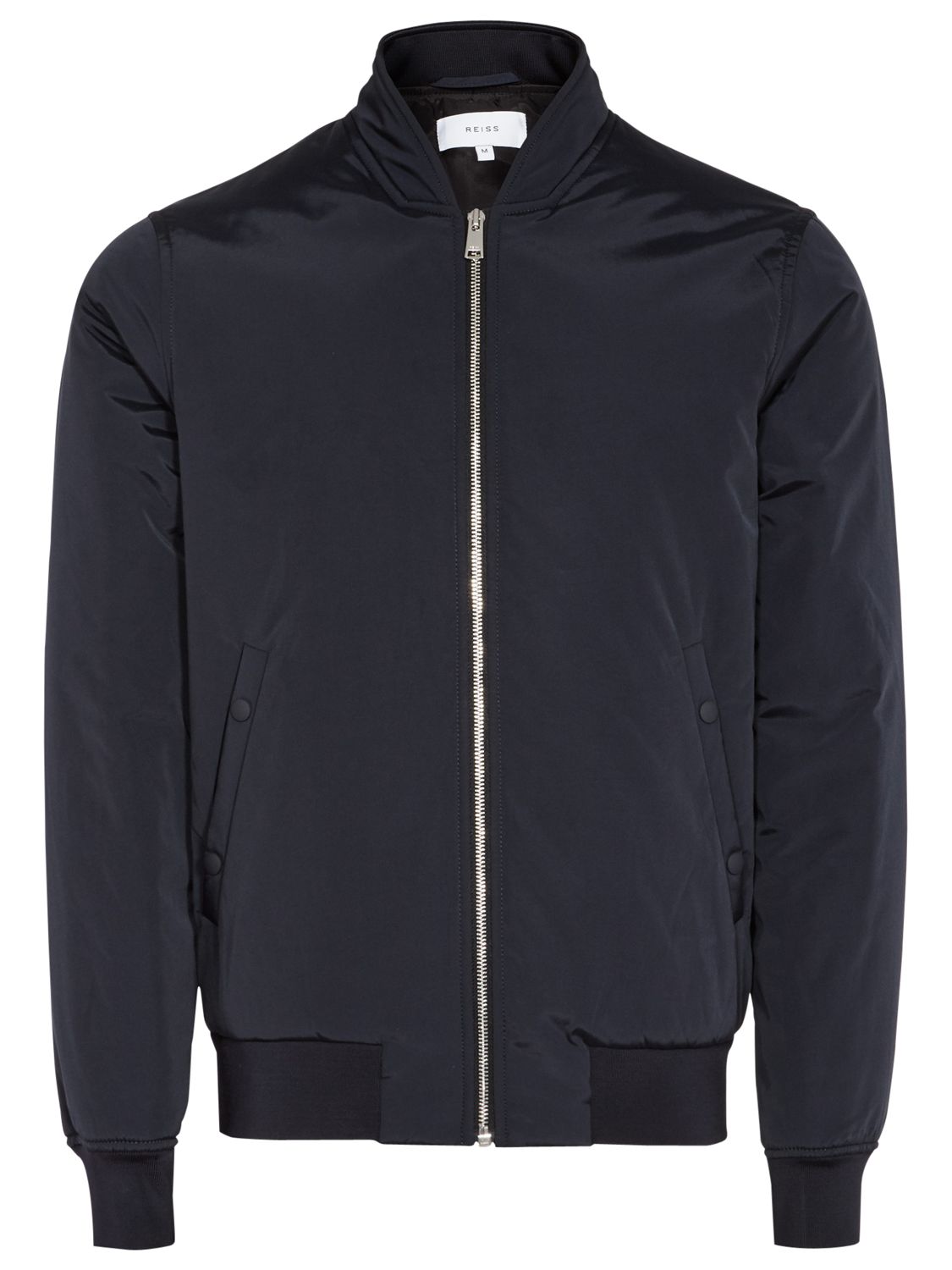 Reiss Eiffel Bomber Jacket, Navy at John Lewis & Partners