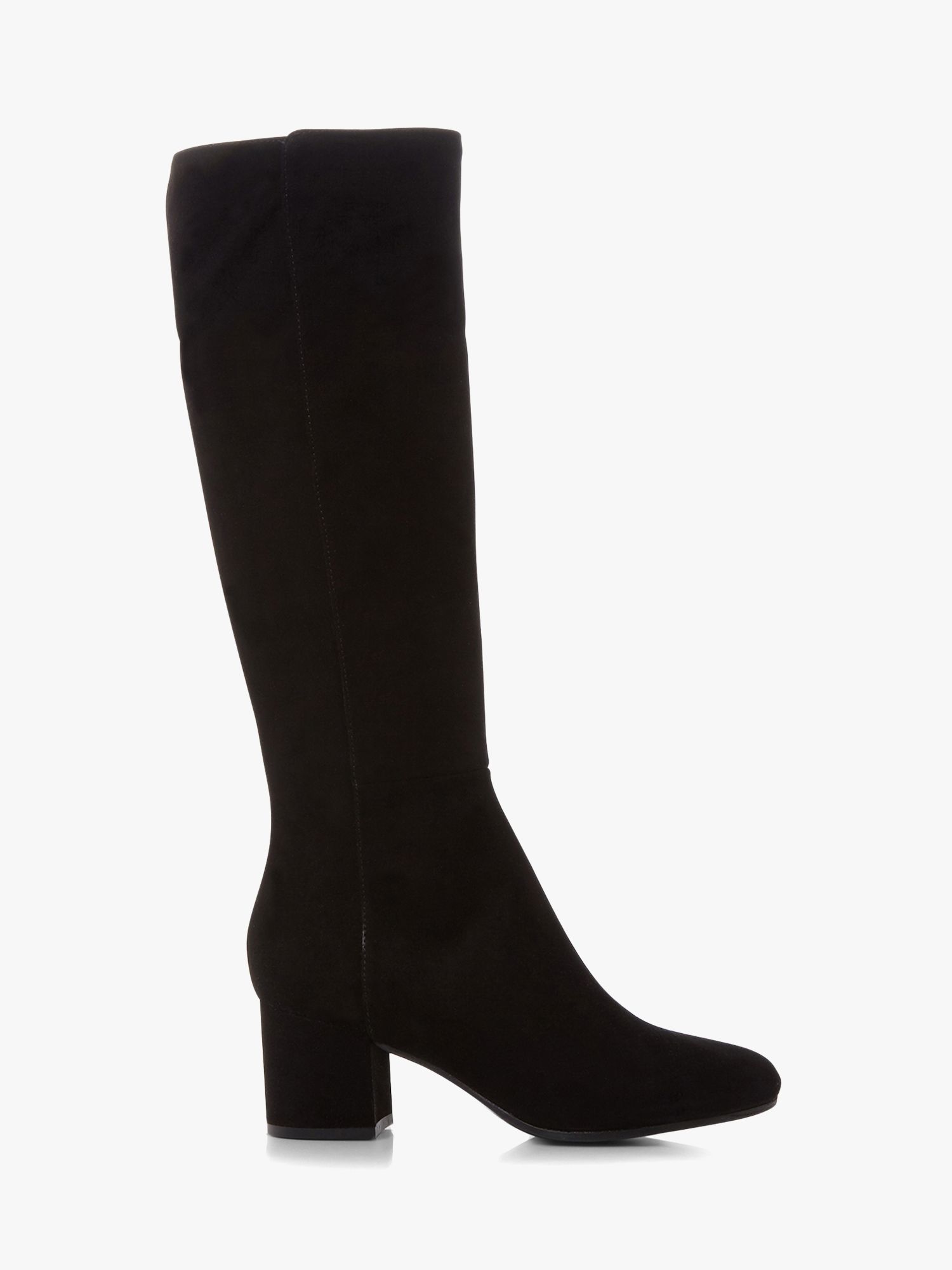 Dune Black Salisbury Knee High Boots, Black