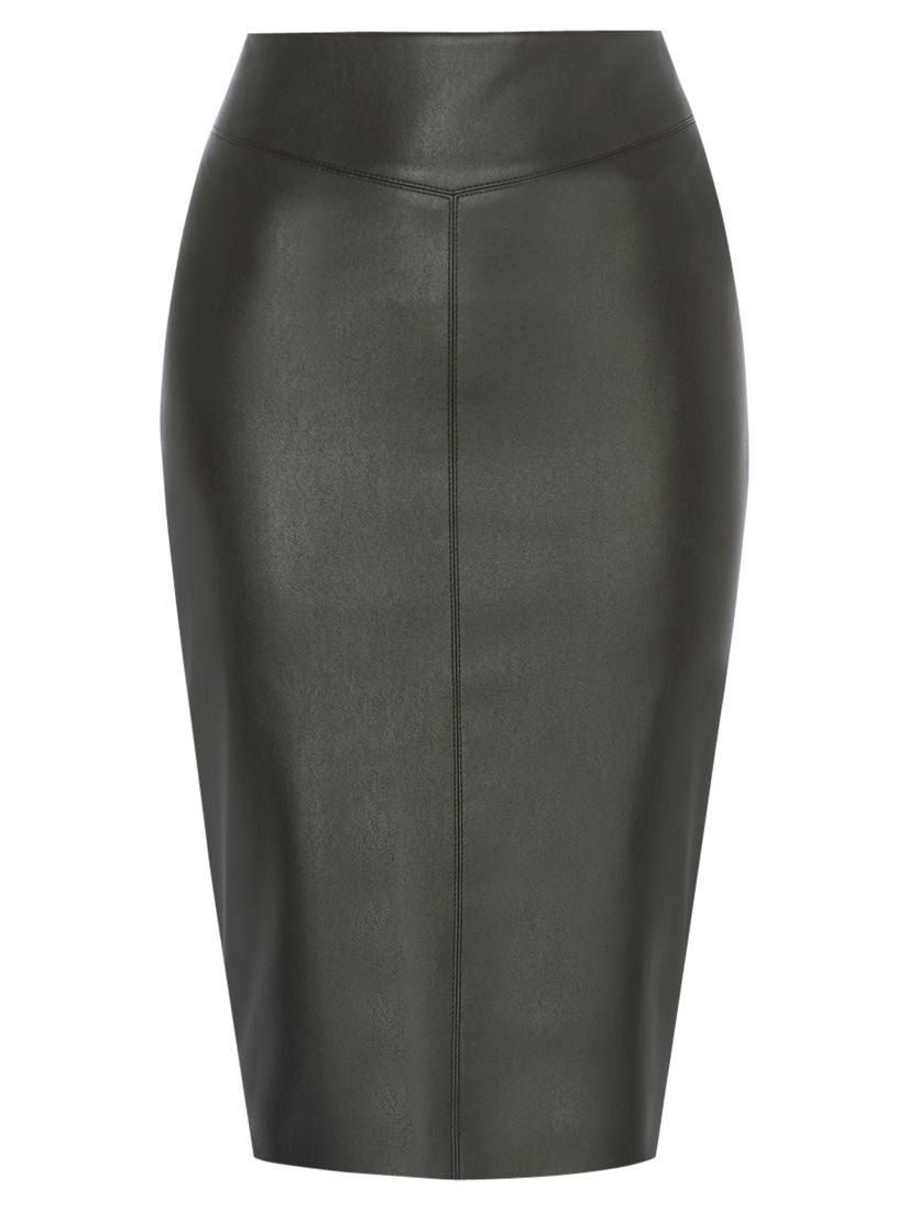 Karen Millen Faux Leather Pencil Skirt, Black