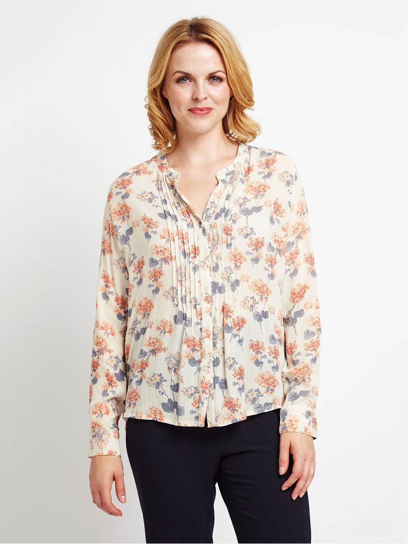 East Amelie Print Blouse, Pearl