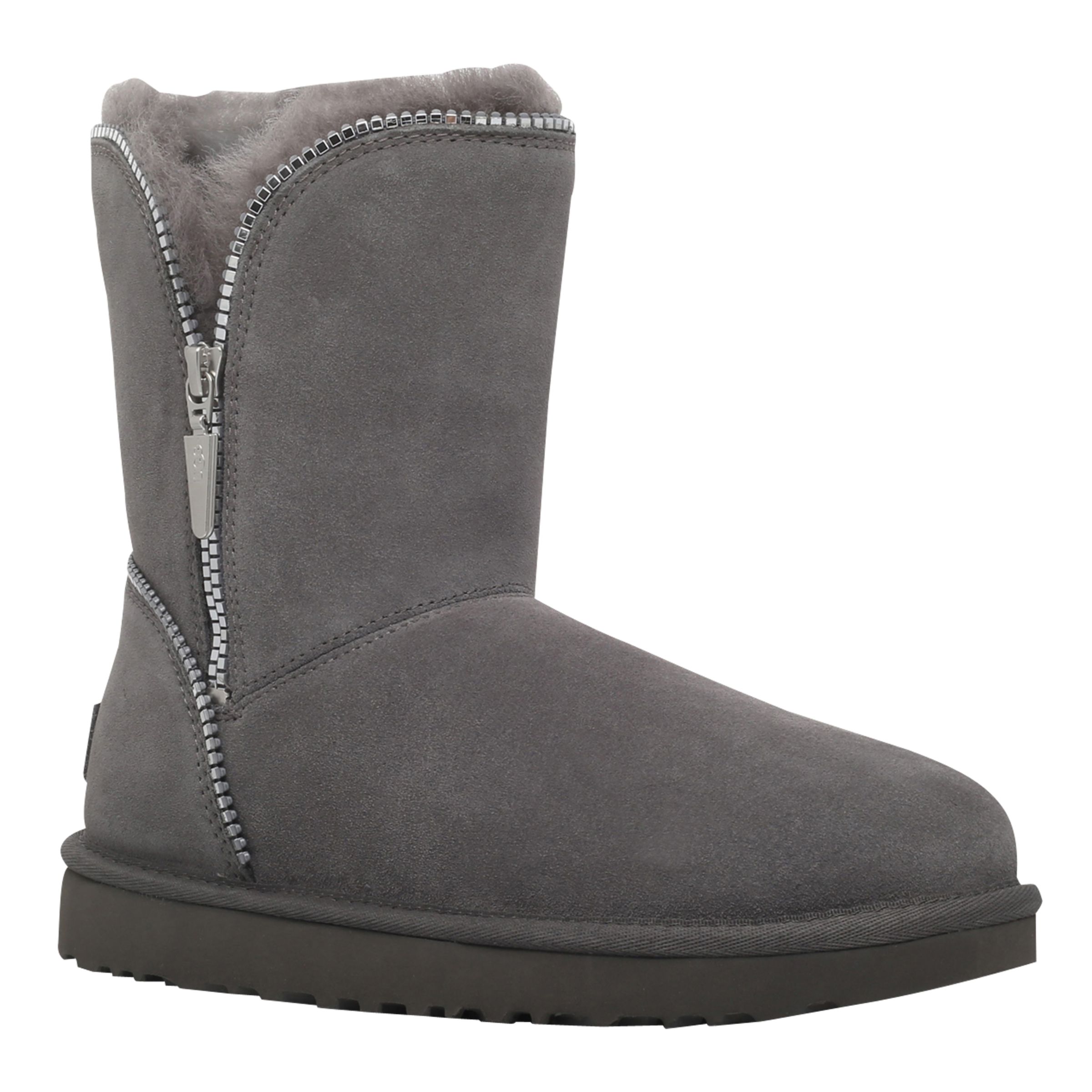 UGG Florence Zip Ankle Boots, Grey at 