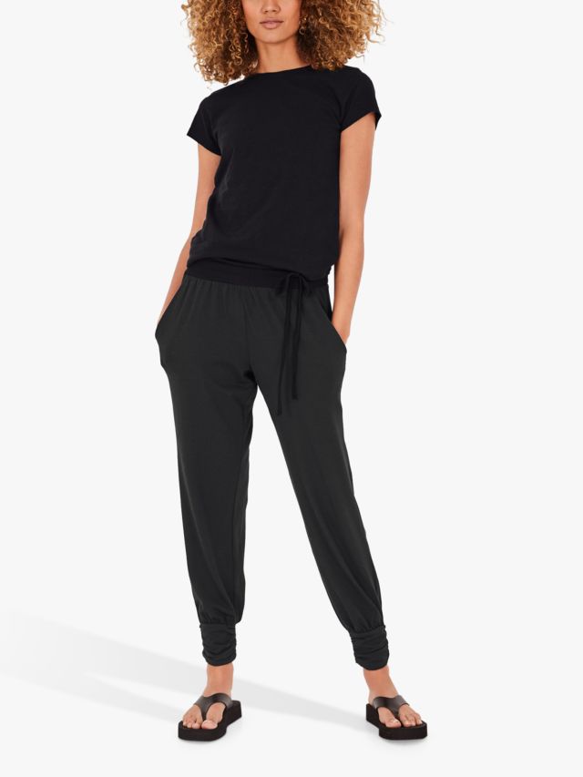 HUSH Long Harem Trousers, Black, XS