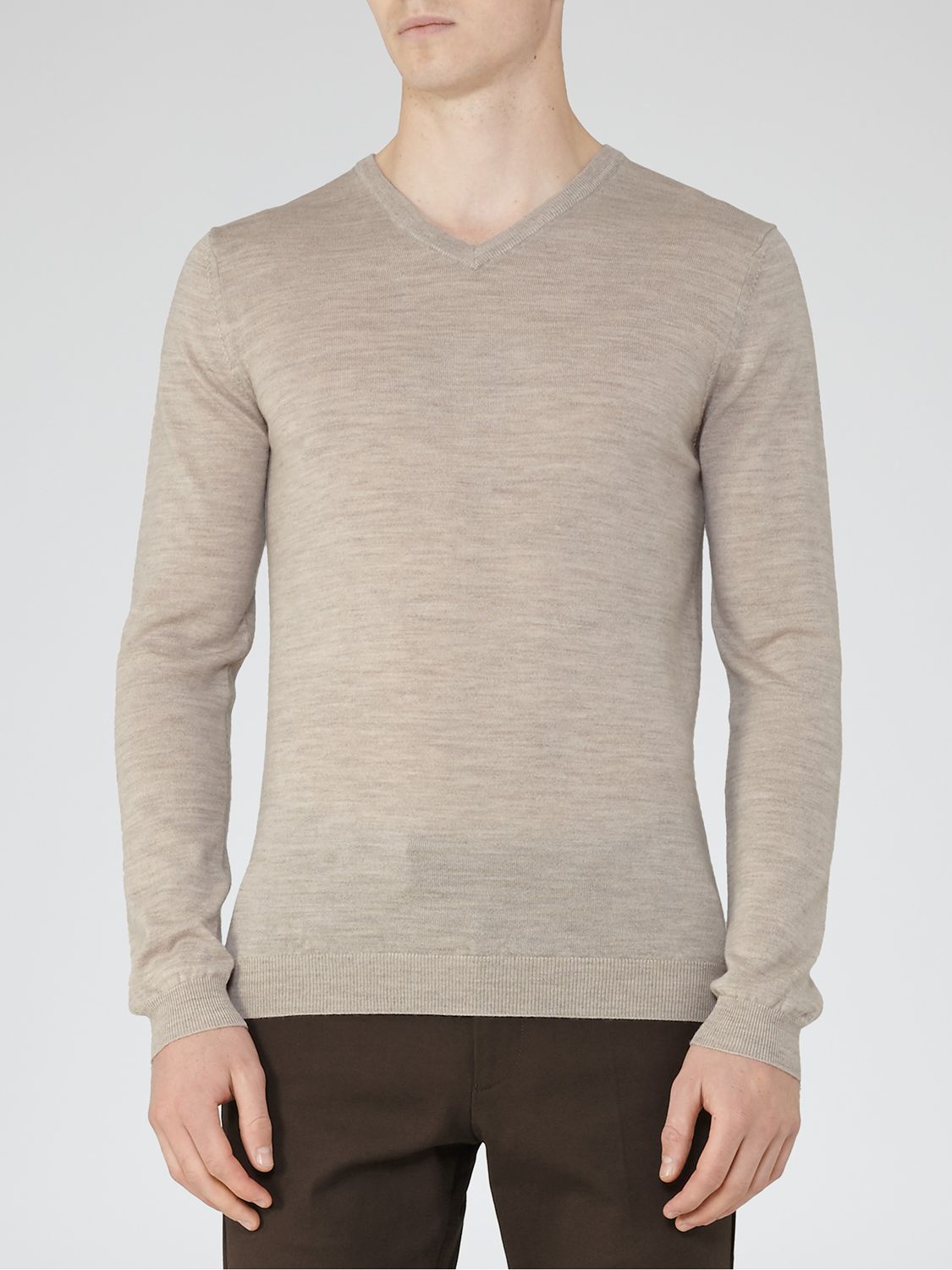 Reiss Emporer Merino Wool V-Neck Jumper