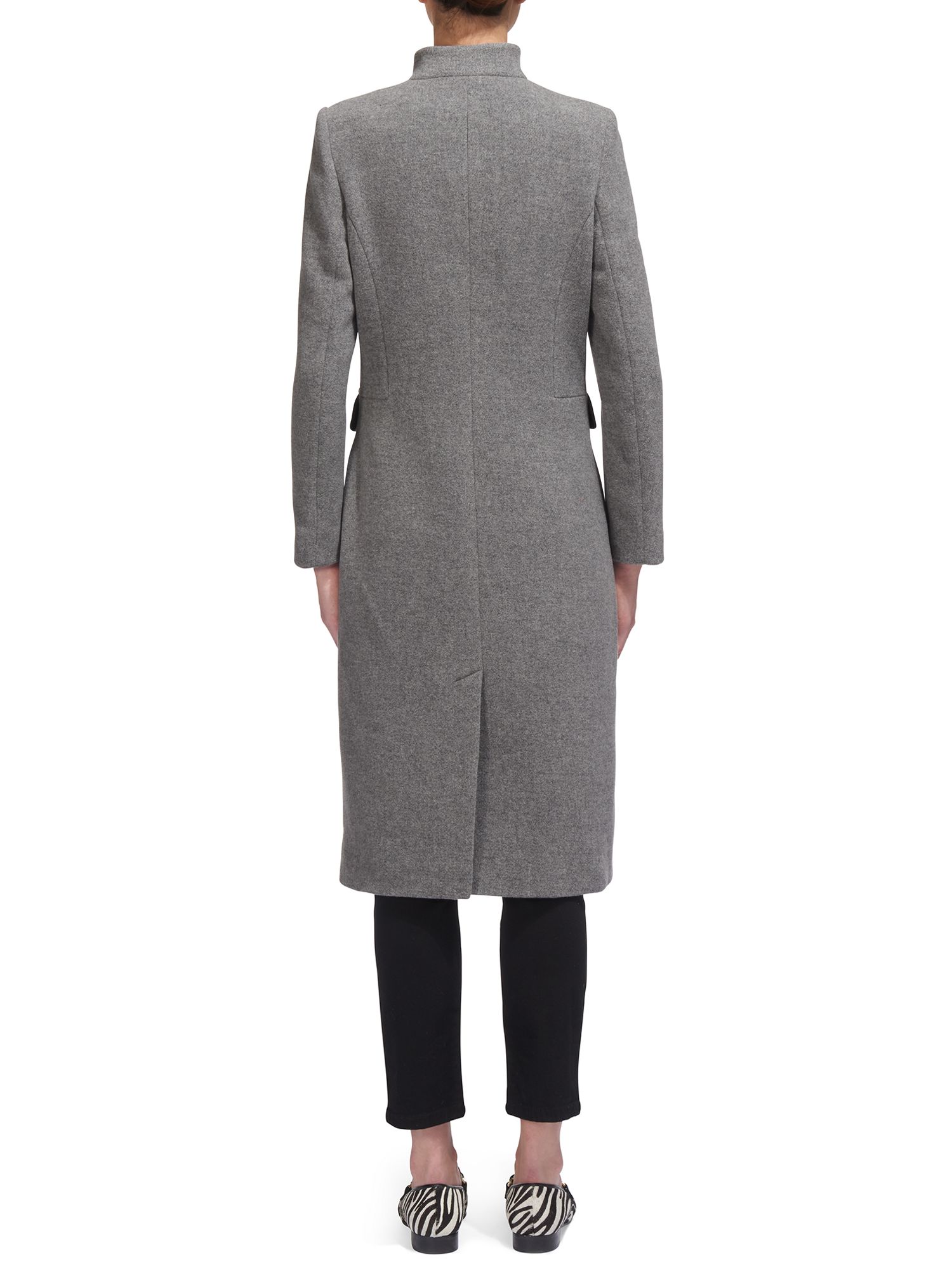 Whistles Funnel Neck Coat, Grey