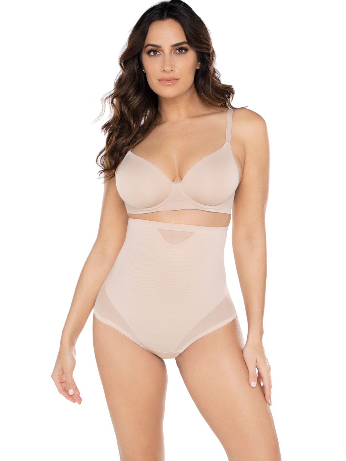 Fundamentals Women's Extra Firm Control Nude Shapewear Brief Large