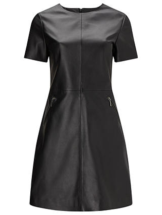 Phase Eight Lucie Leather Dress, Black