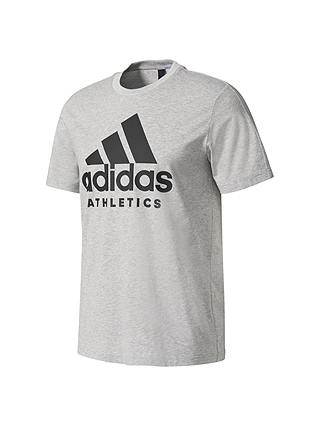 Adidas Logo Athletics Training T-Shirt, Grey