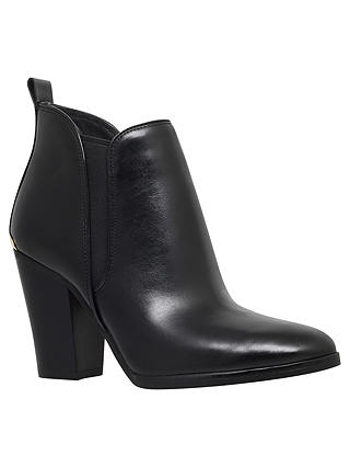 MICHAEL Michael Kors Brandy High Block Heel Ankle Boots, Black Leather