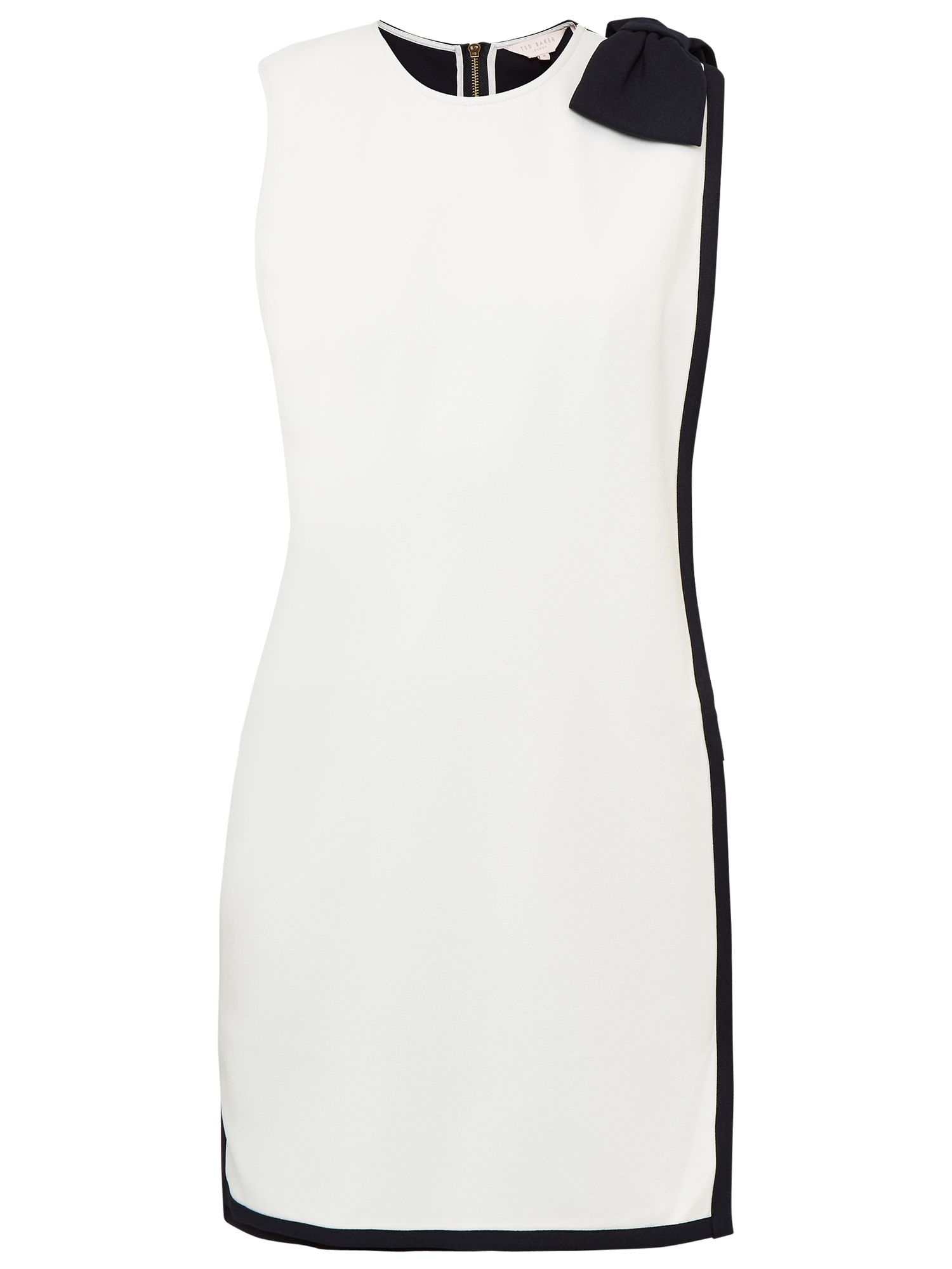 ted baker black dress with white bow