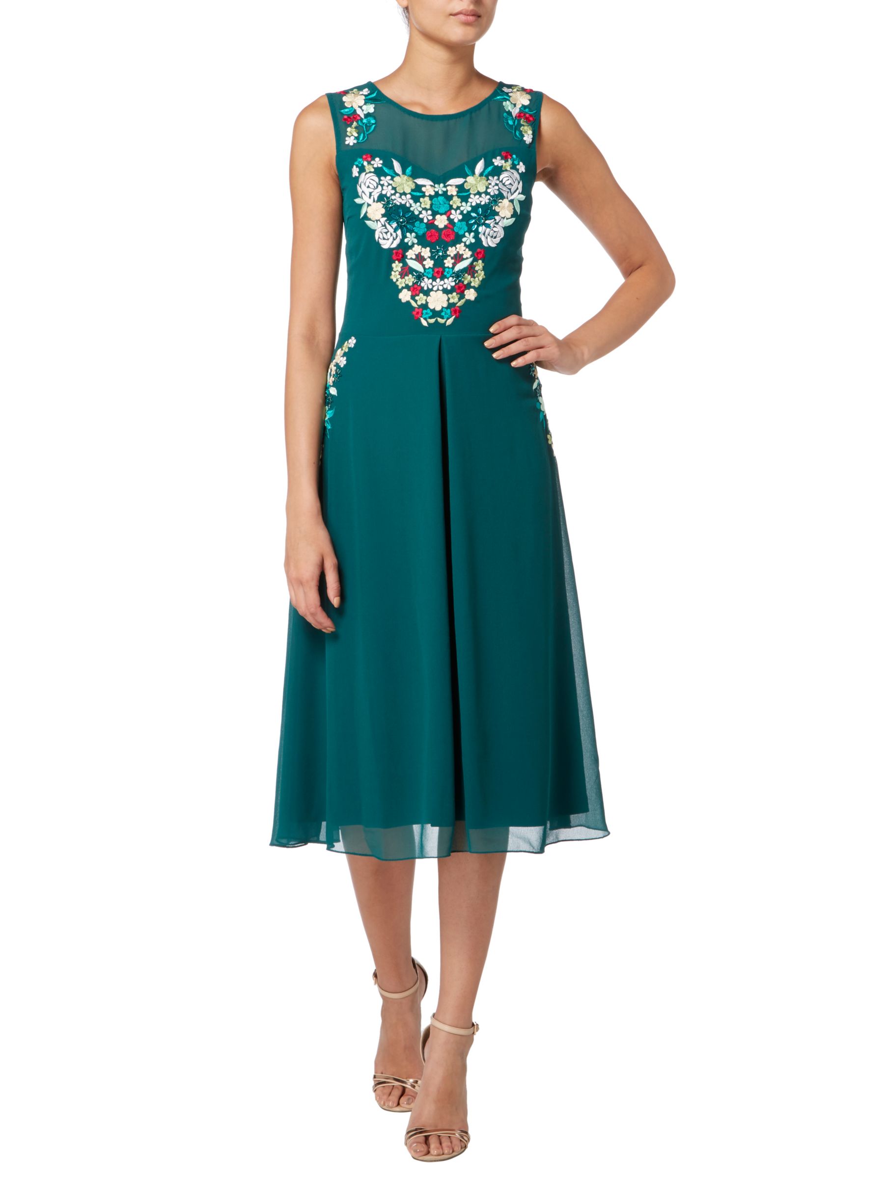 Buy Raishma Floral Dress, Green | John Lewis