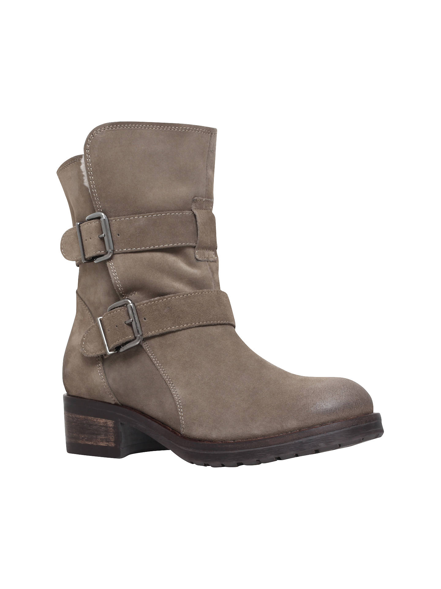 Kurt Geiger Richmond Buckle Ankle Boots, Taupe at John Lewis & Partners