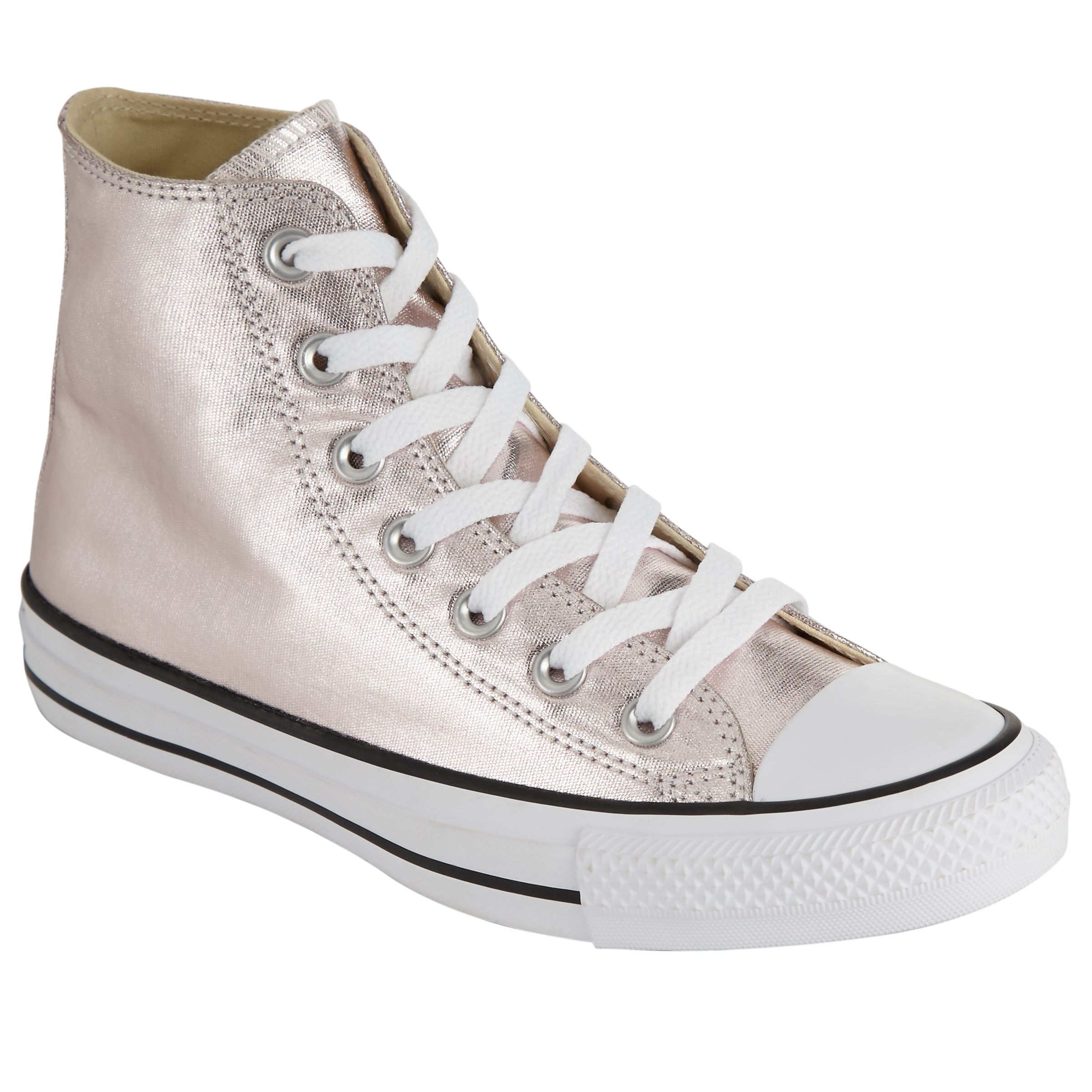 converse chuck taylor all star metallic canvas trainers in rose