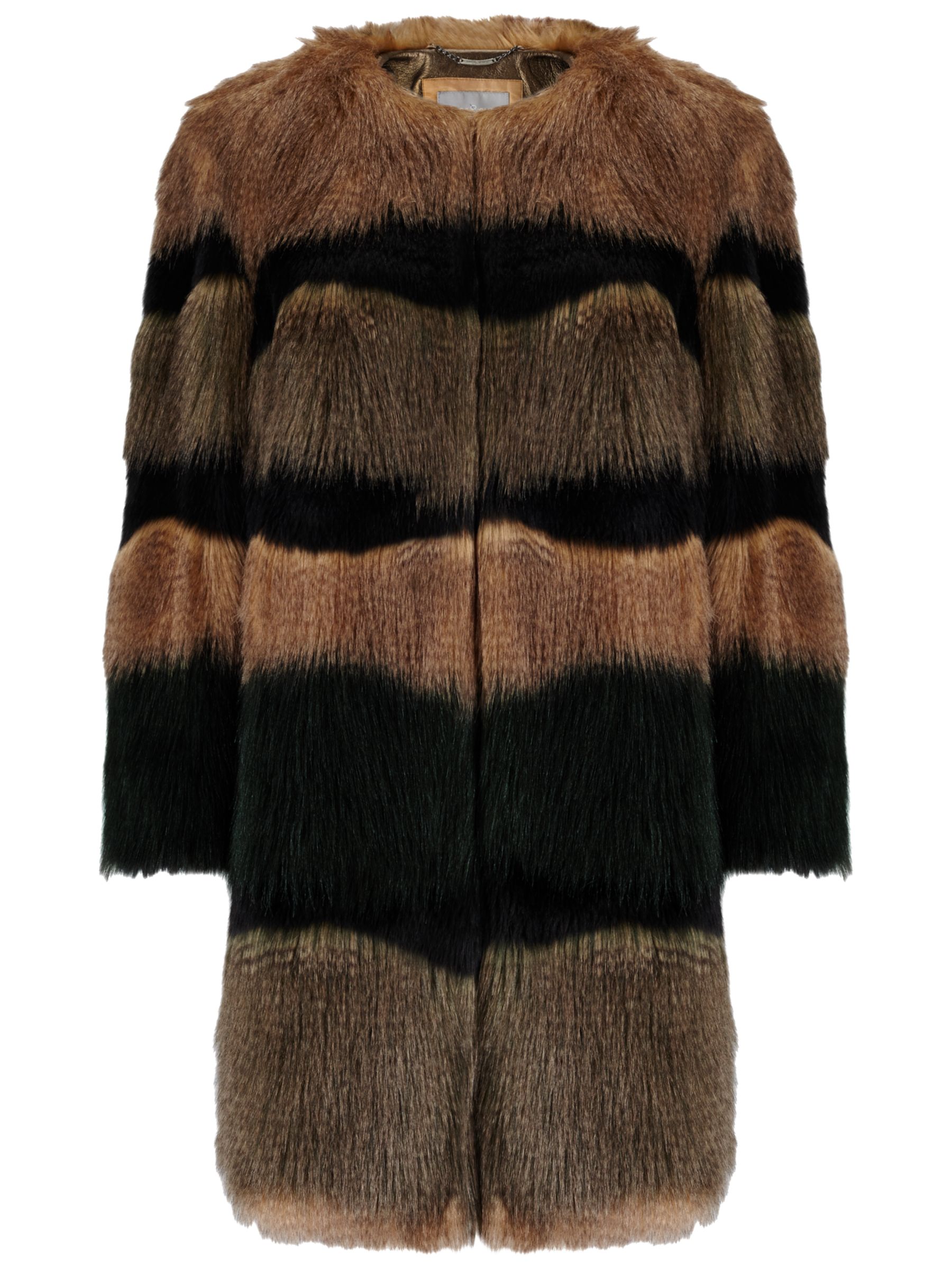 Grace & Oliver Abby Faux Fur Coat, Multi