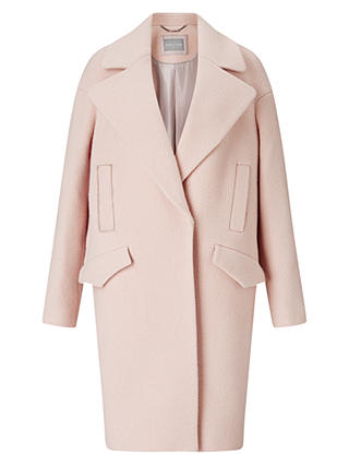 Grace & Oliver Lily Wool Cocoon Coat, Pale Pink