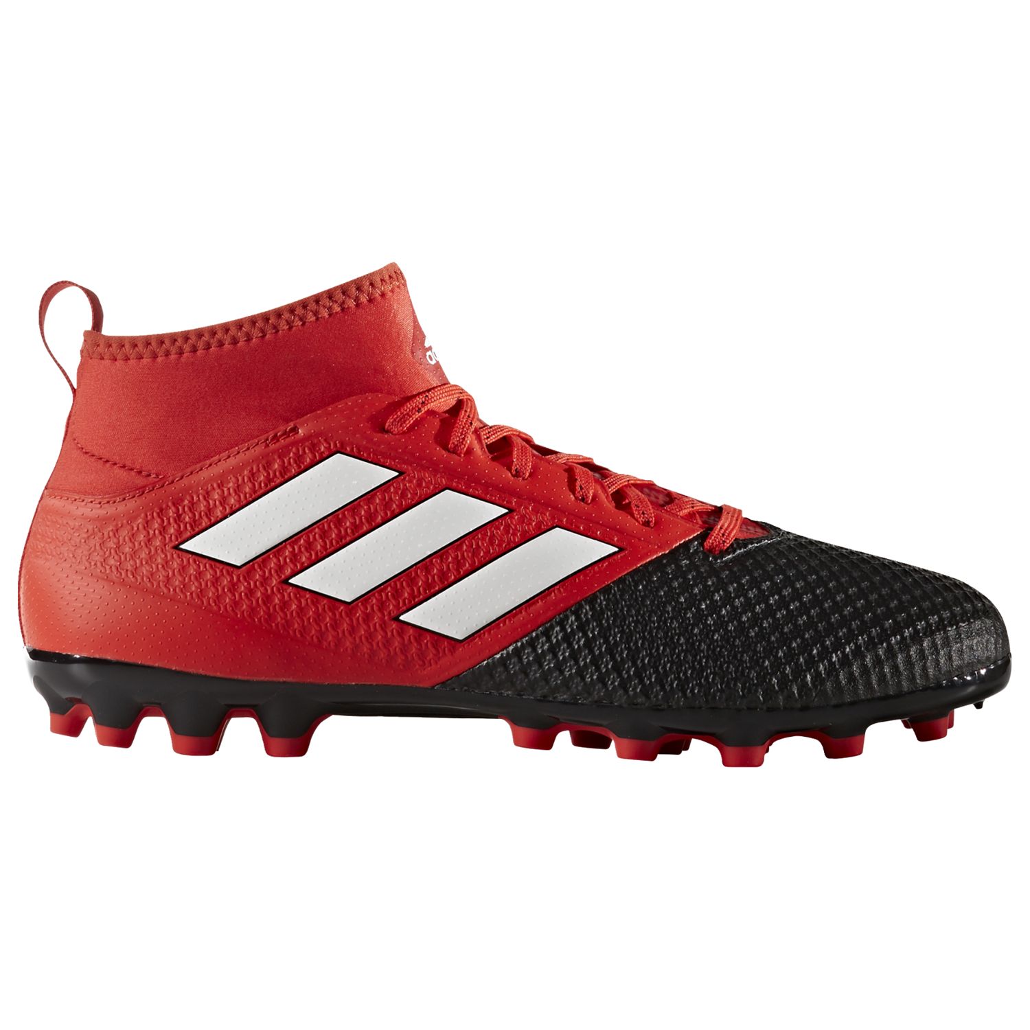 red and black adidas boots