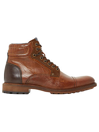 Bertie Clef Lace-Up Boots, Tan