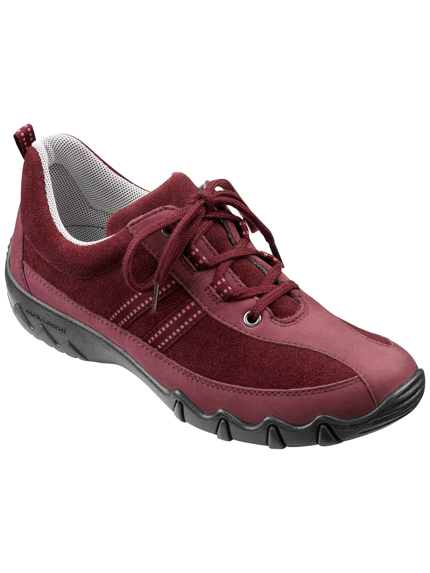 Hotter Leanne Lace Up Trainers, Maroon at John Lewis & Partners