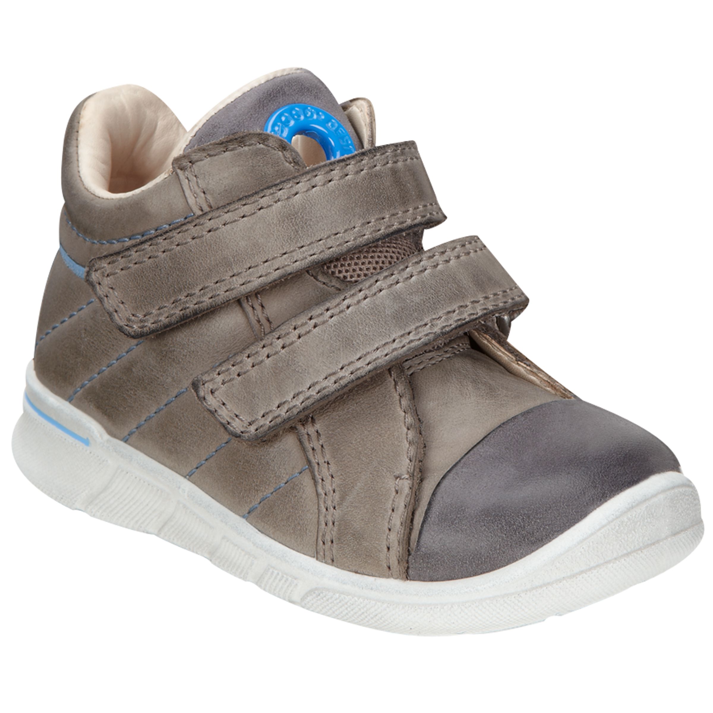 ECCO Children's Suede Riptape Shoes, Grey