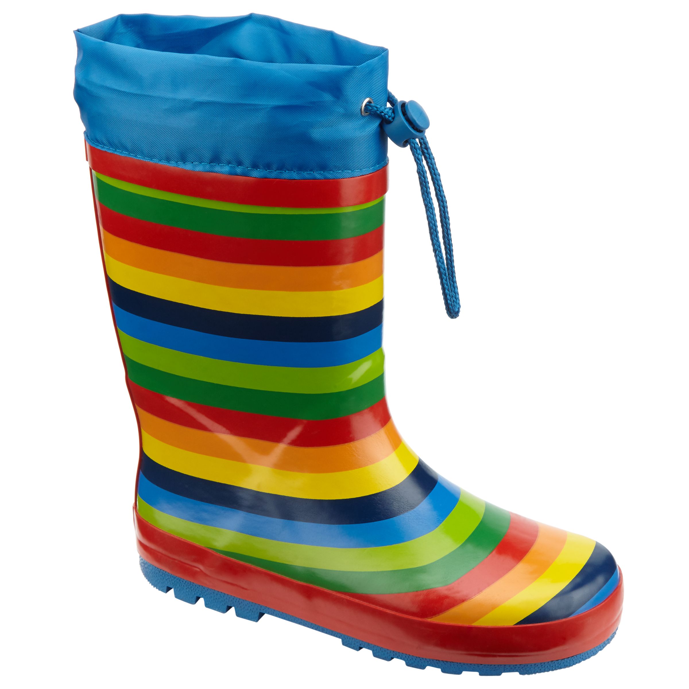 John Lewis & Partners Children's Rainbow Topper Wellington Boots, Multi