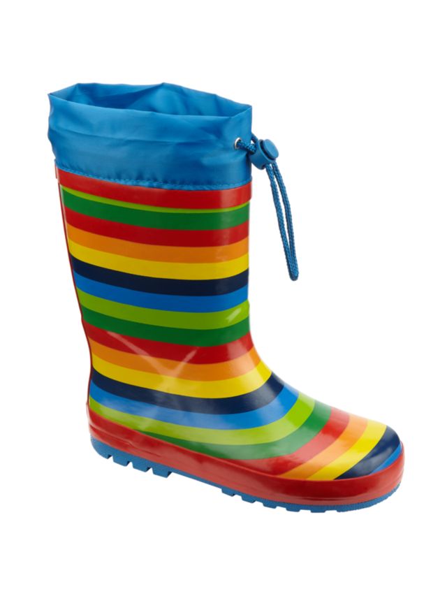 John Lewis Partners Children s Rainbow Topper Wellington Boots