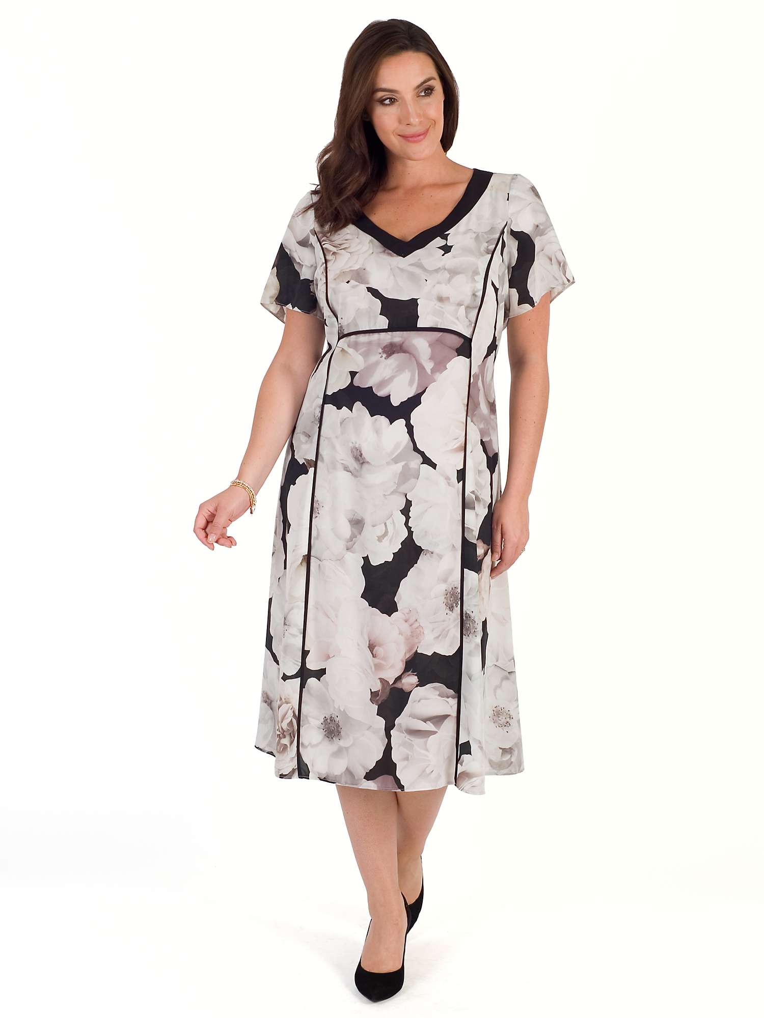 Buy Chesca Rose Print Dress, Blush Online at johnlewis.com