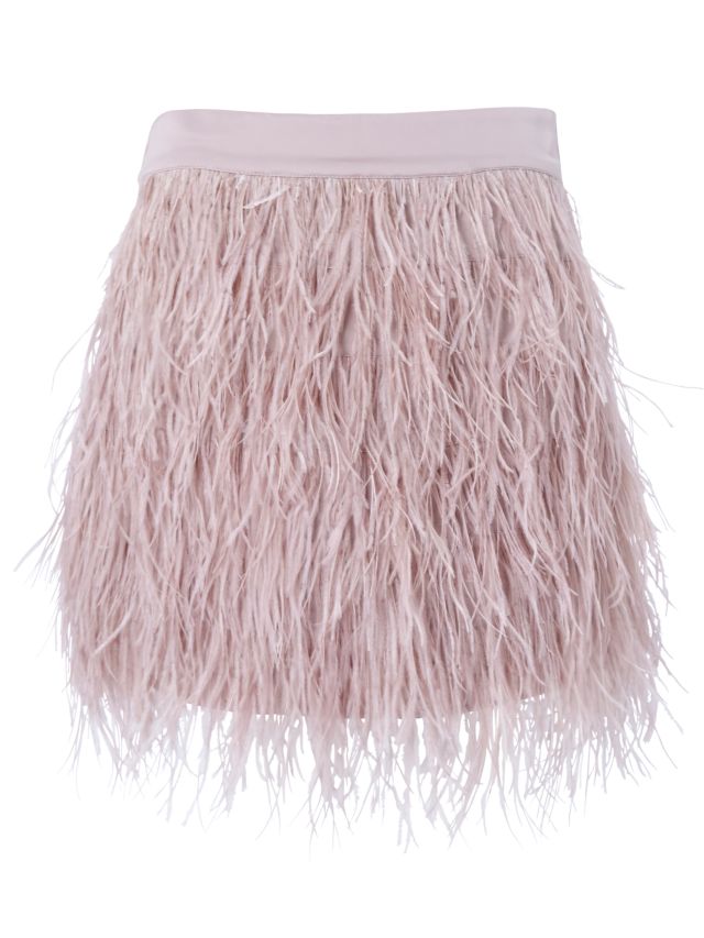 Feather Skirt - Pink