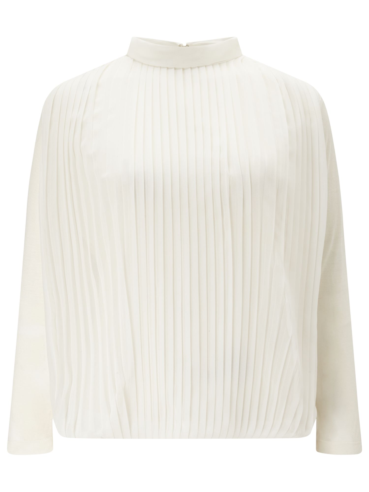 Phase Eight Pleated Jersey Top, Ivory