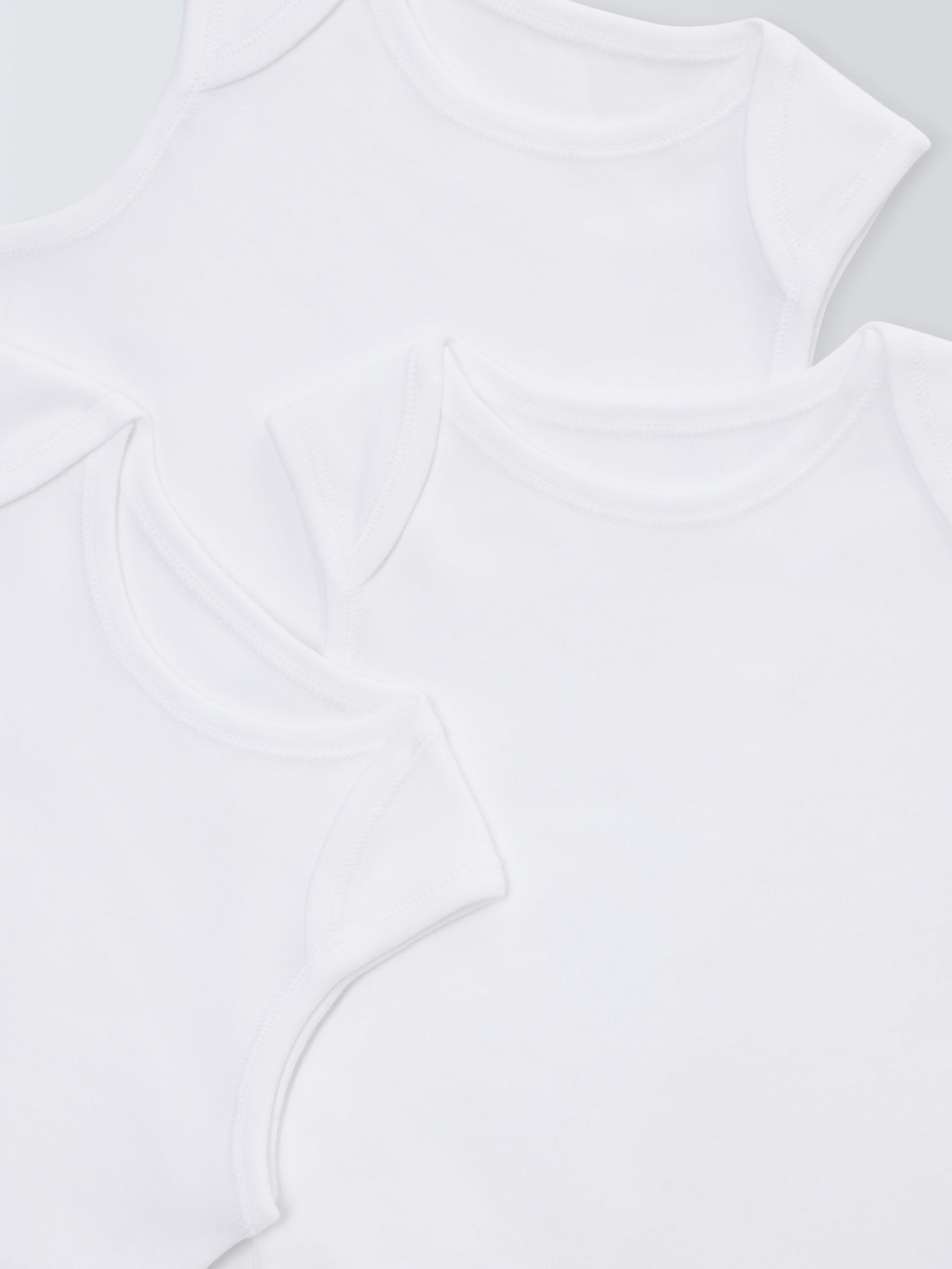Buy John Lewis Baby Sleeveless Organic GOTS Cotton Bodysuits, Pack of 5, White Online at johnlewis.com