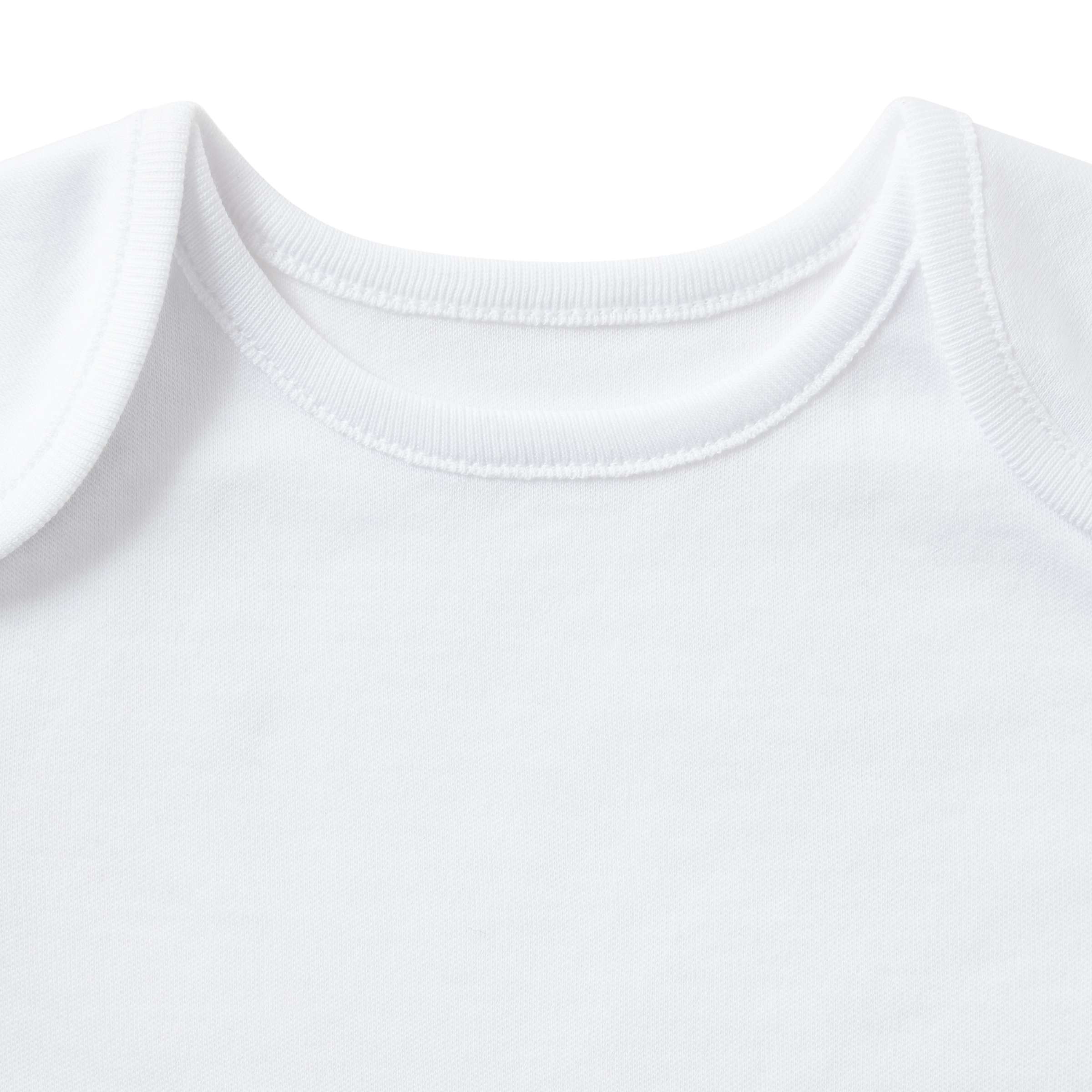 Buy John Lewis Baby Pima Cotton Short Sleeve Bodysuit, Pack of 3, White Online at johnlewis.com