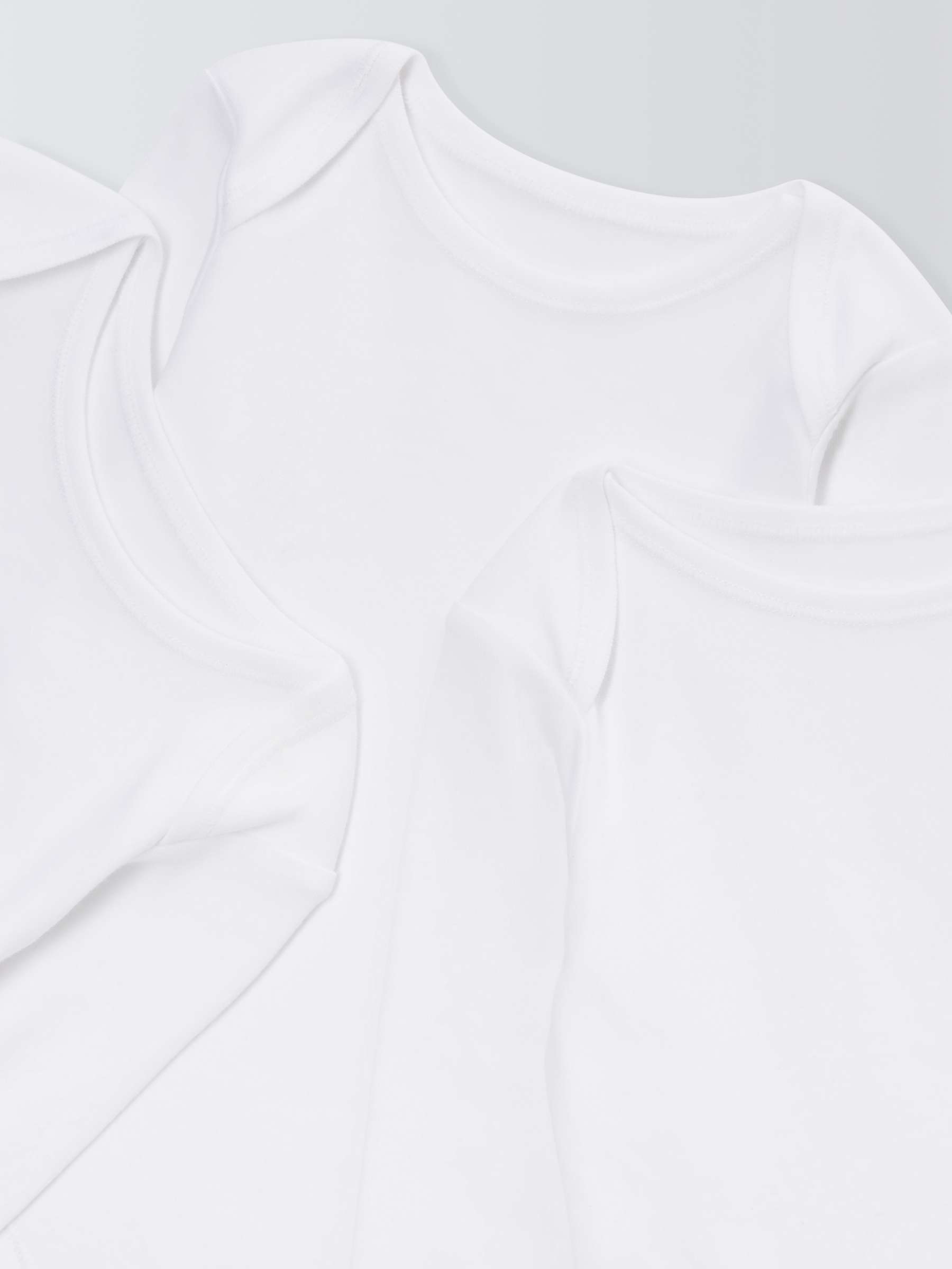 Buy John Lewis Baby Long Sleeve GOTS Organic Cotton Bodysuit, Pack of 5, White Online at johnlewis.com
