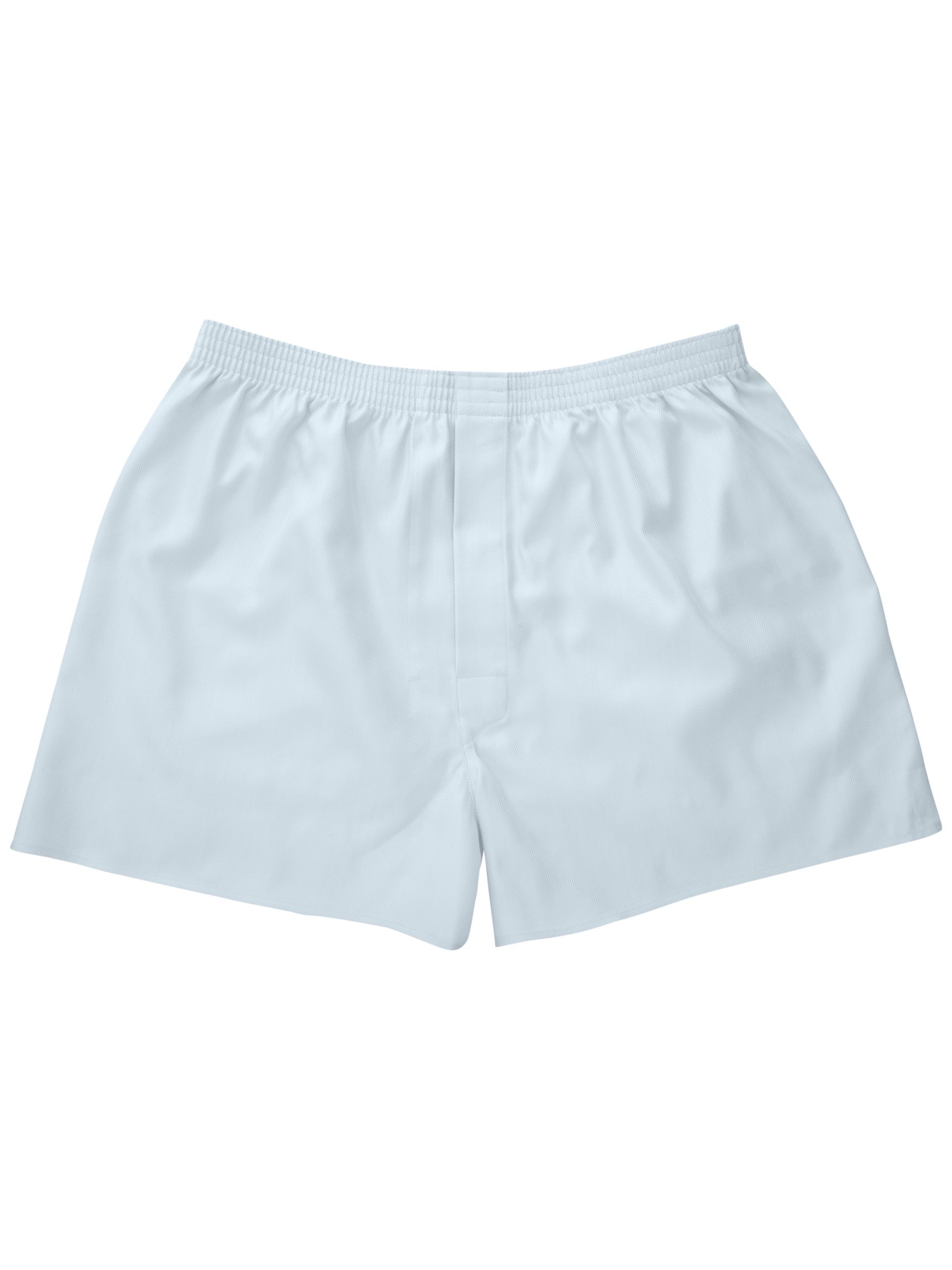 Thomas Pink Abson Herringbone Cotton Boxer Shorts, Pale Blue, S