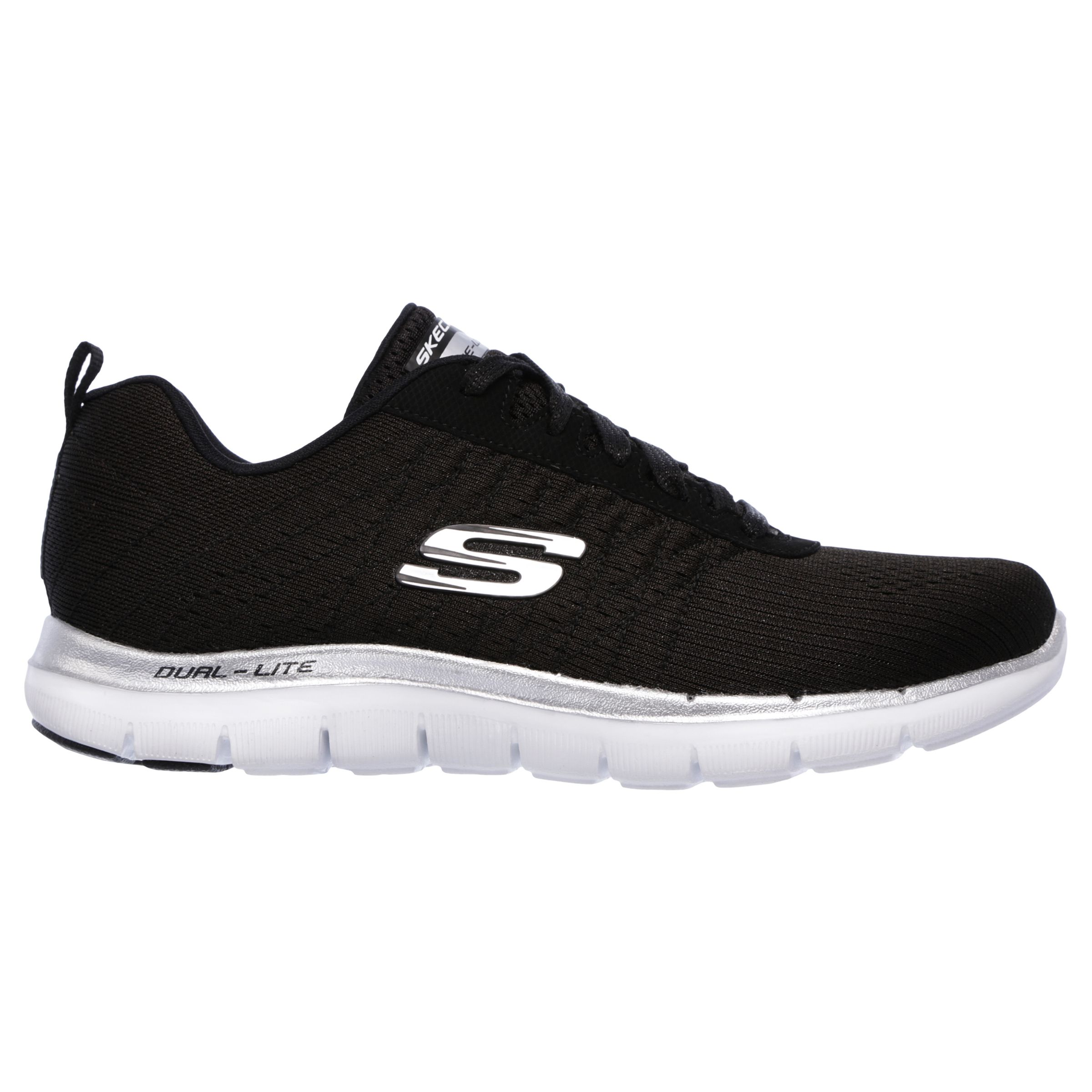 skechers flex appeal black and white