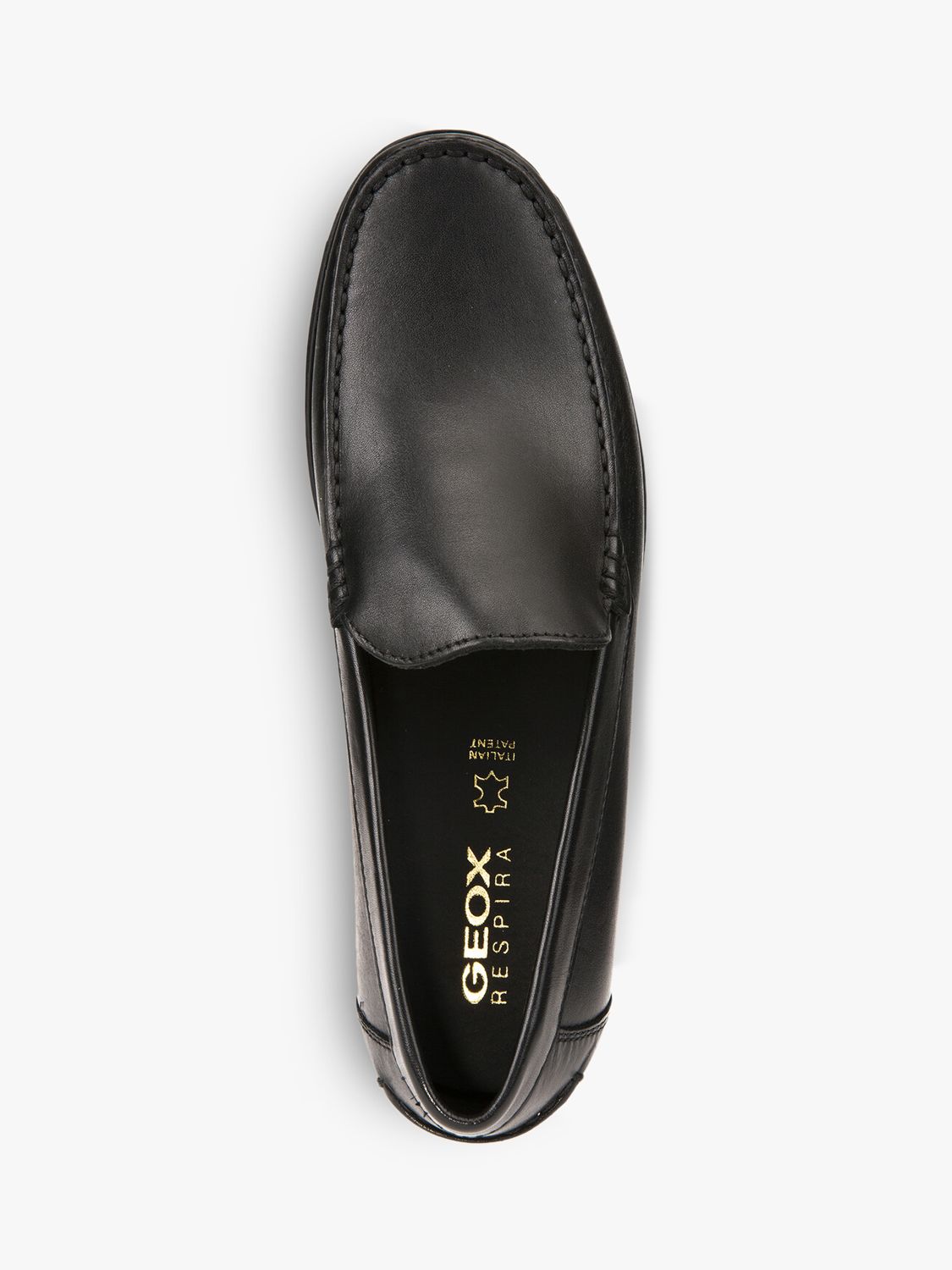 periscopio síndrome Observar Geox New Damon Moccasins Shoes, Black at John Lewis & Partners