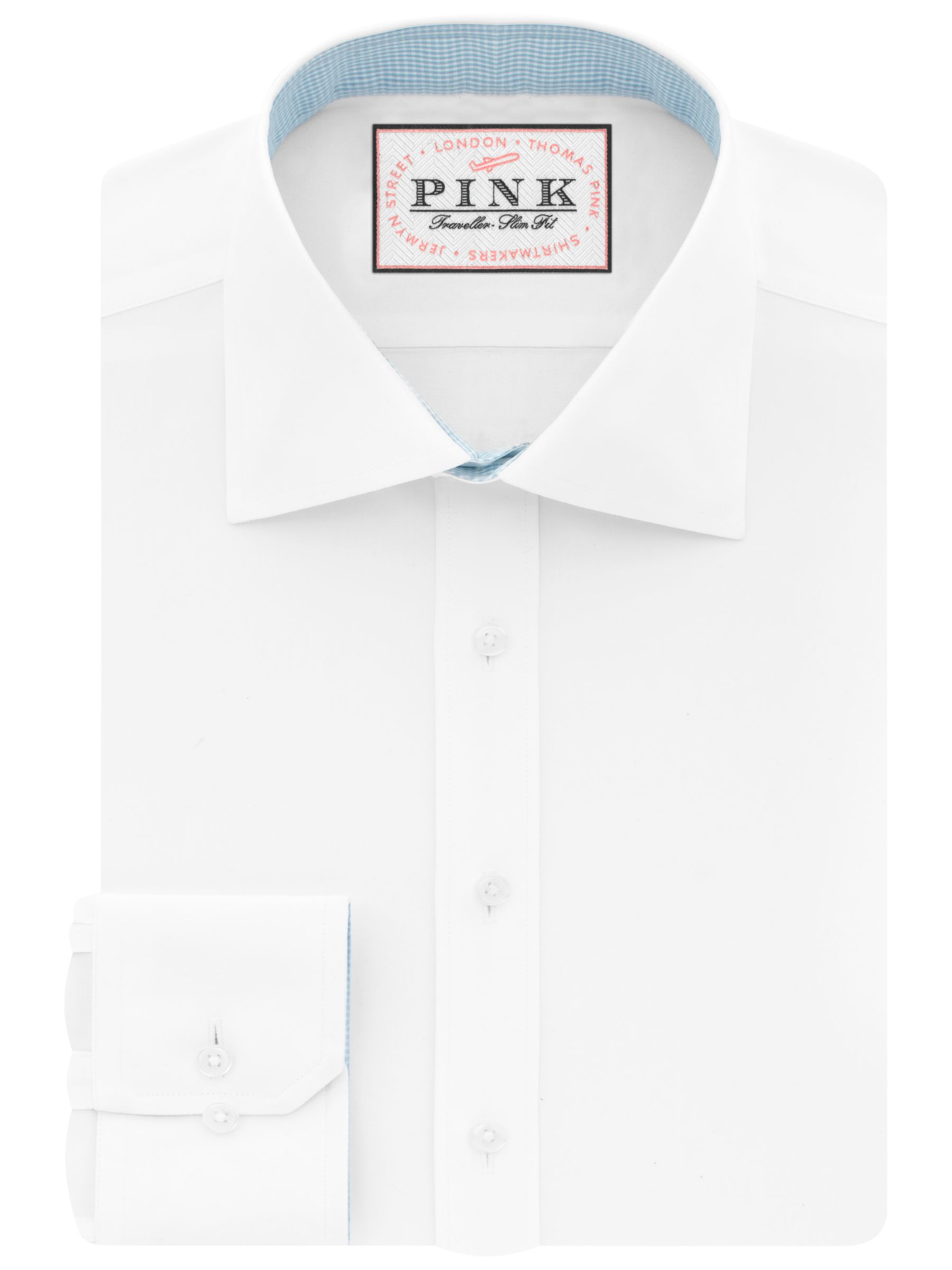 Thomas Pink Ferguson Plain Slim Fit Shirt, White
