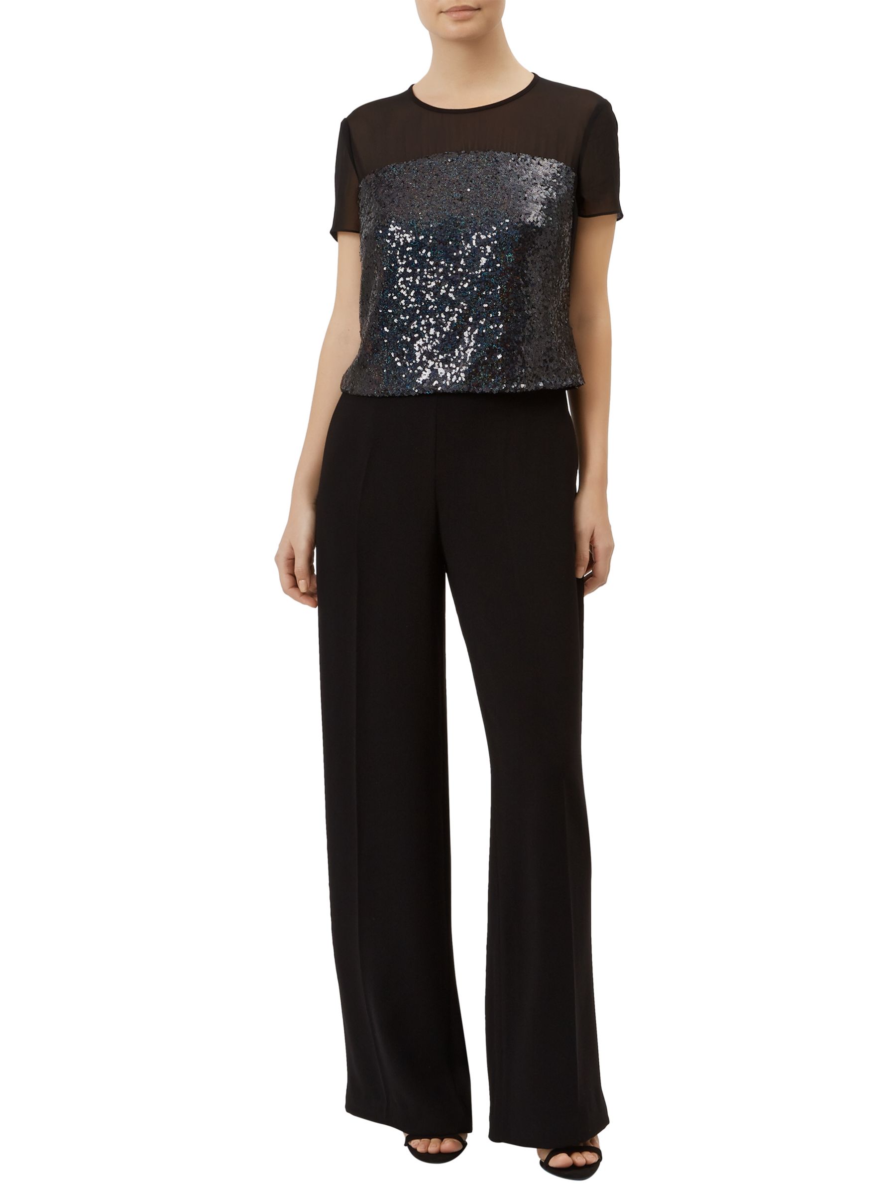 Fenn Wright Manson Petite Venus Sequin Jumpsuit, Black