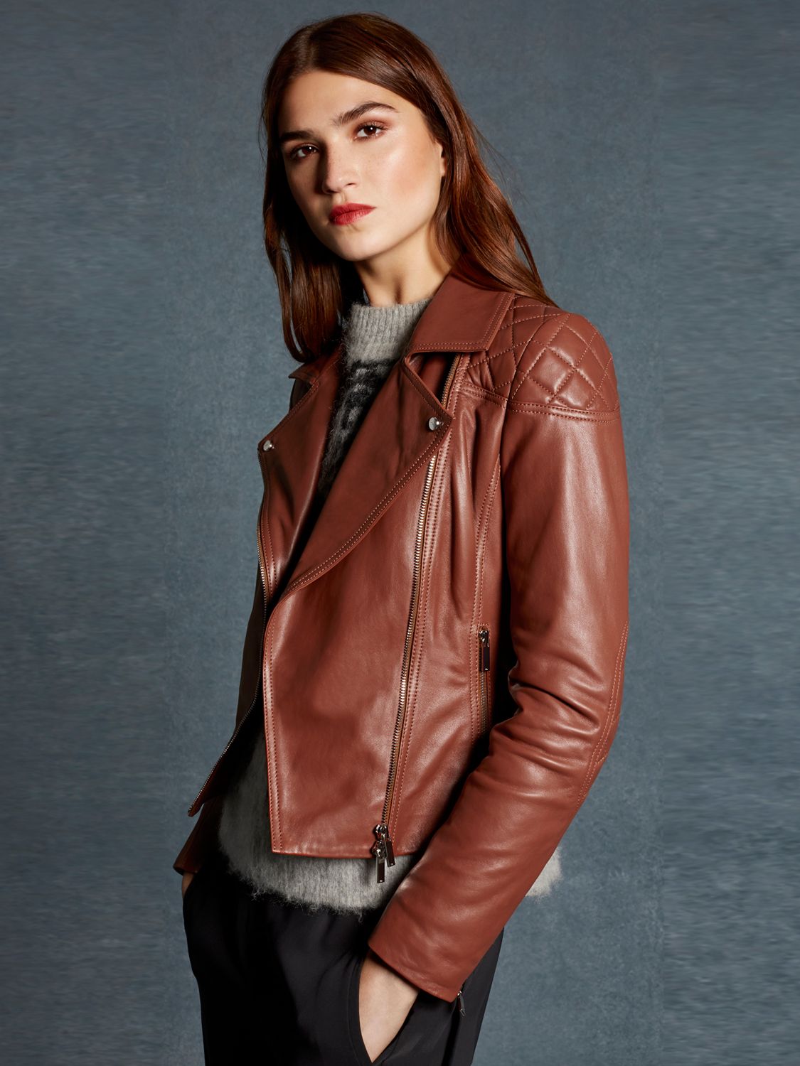 karen millen leather jacket sale