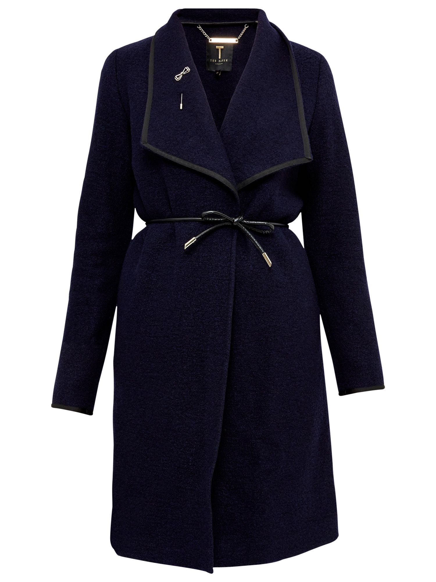 ted baker navy wrap coat