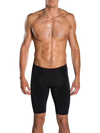 Speedo Fit Power Form Jammers Swimming Shorts, Black/Blue