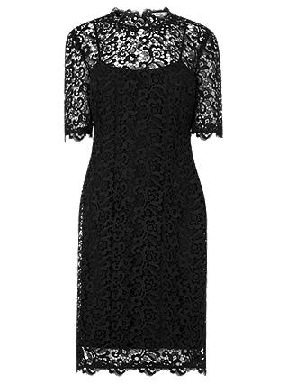 L.K. Bennett Aisha Lace Dress, Black at John Lewis & Partners