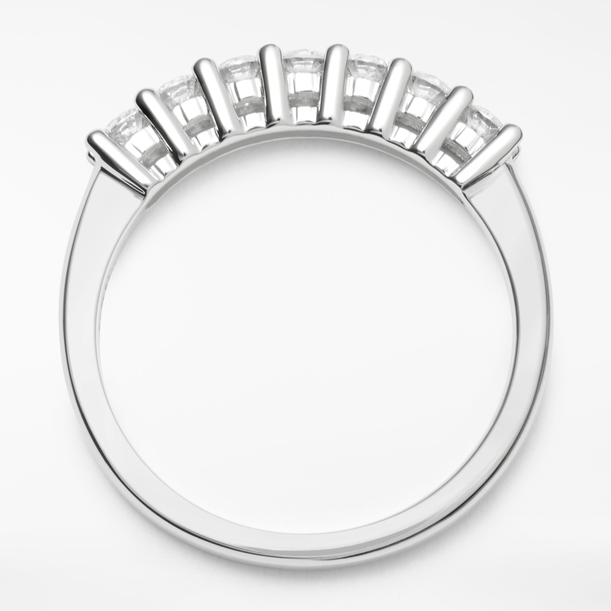 Mogul 18ct White Gold Round Brilliant Diamond Eternity Ring, 0.5ct, L