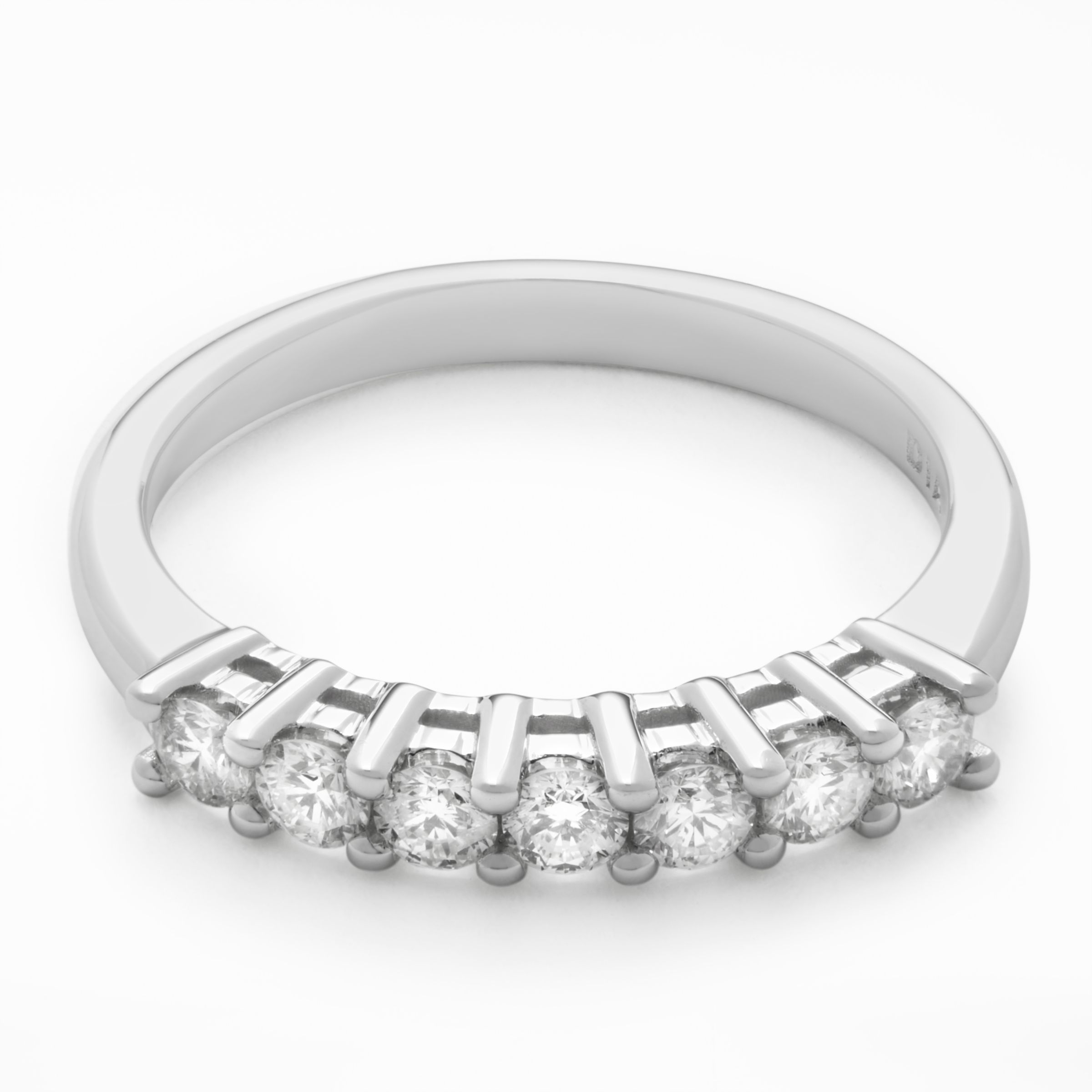 Mogul 18ct White Gold Round Brilliant Diamond Eternity Ring, 0.5ct, L