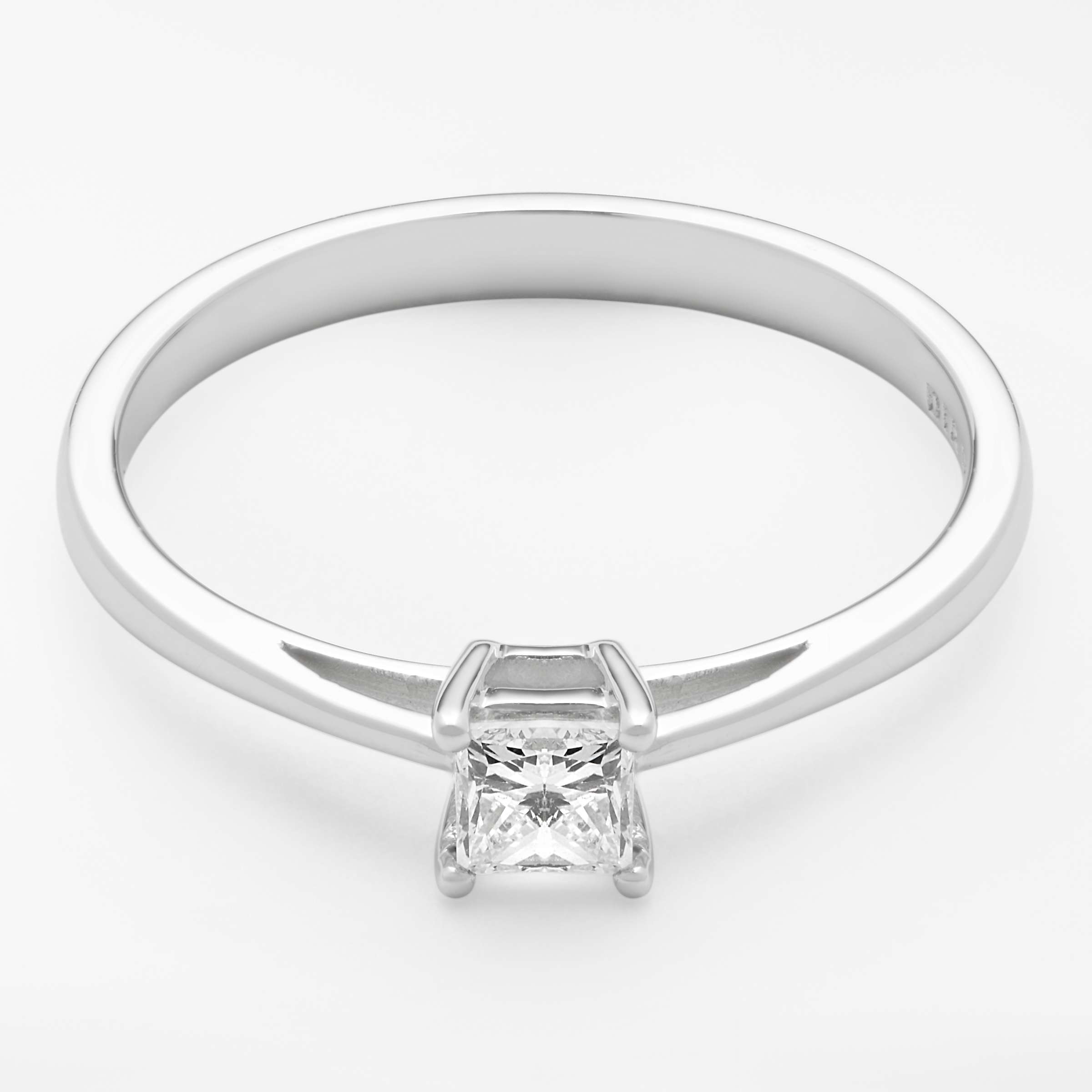 Buy Mogul 18ct White Gold Princess Cut Diamond Engagement Ring, 0.33ct Online at johnlewis.com