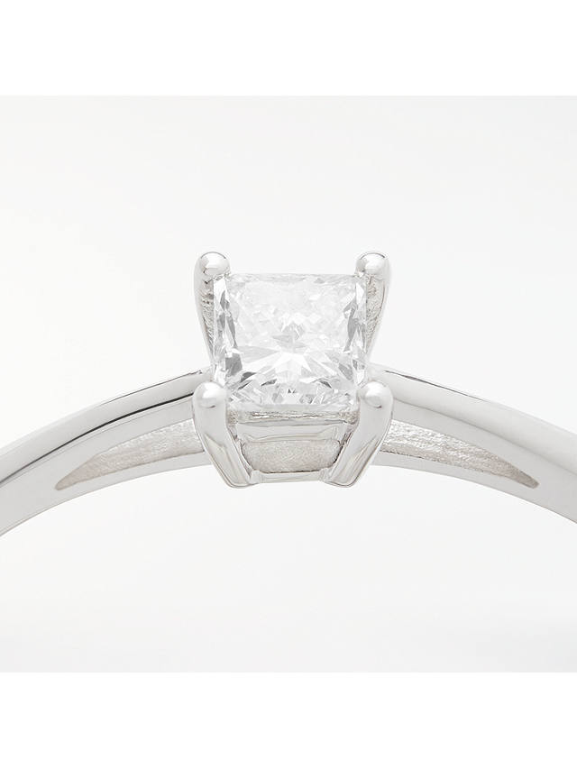 Mogul 18ct White Gold Princess Cut Diamond Engagement Ring, 0.33ct