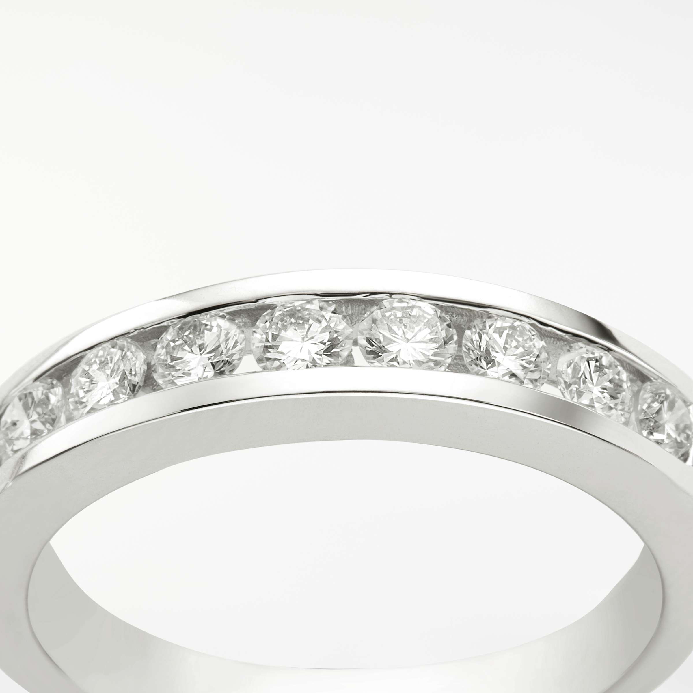 Buy Mogul 18ct White Gold Round Brilliant Channel Set Diamond Eternity Ring, 0.5ct Online at johnlewis.com