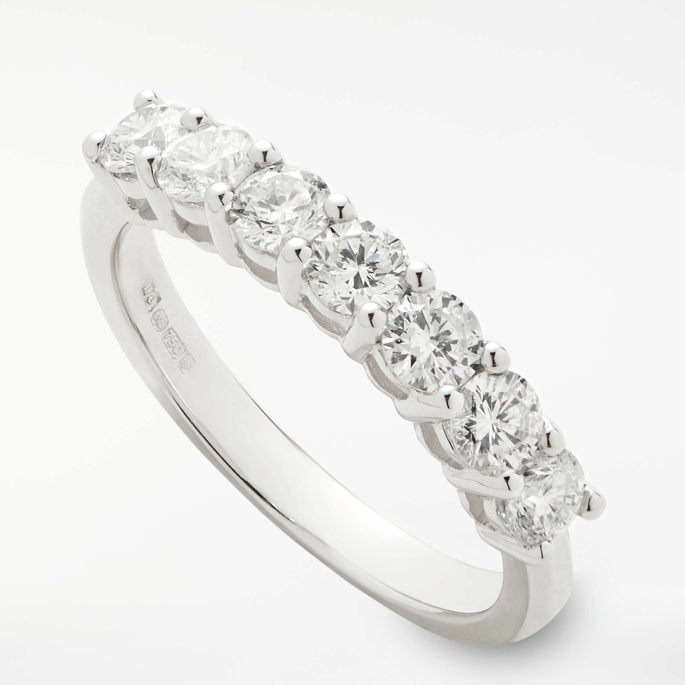 Buy Mogul 18ct White Gold Round Brilliant Diamond Eternity Ring, 1ct Online at johnlewis.com