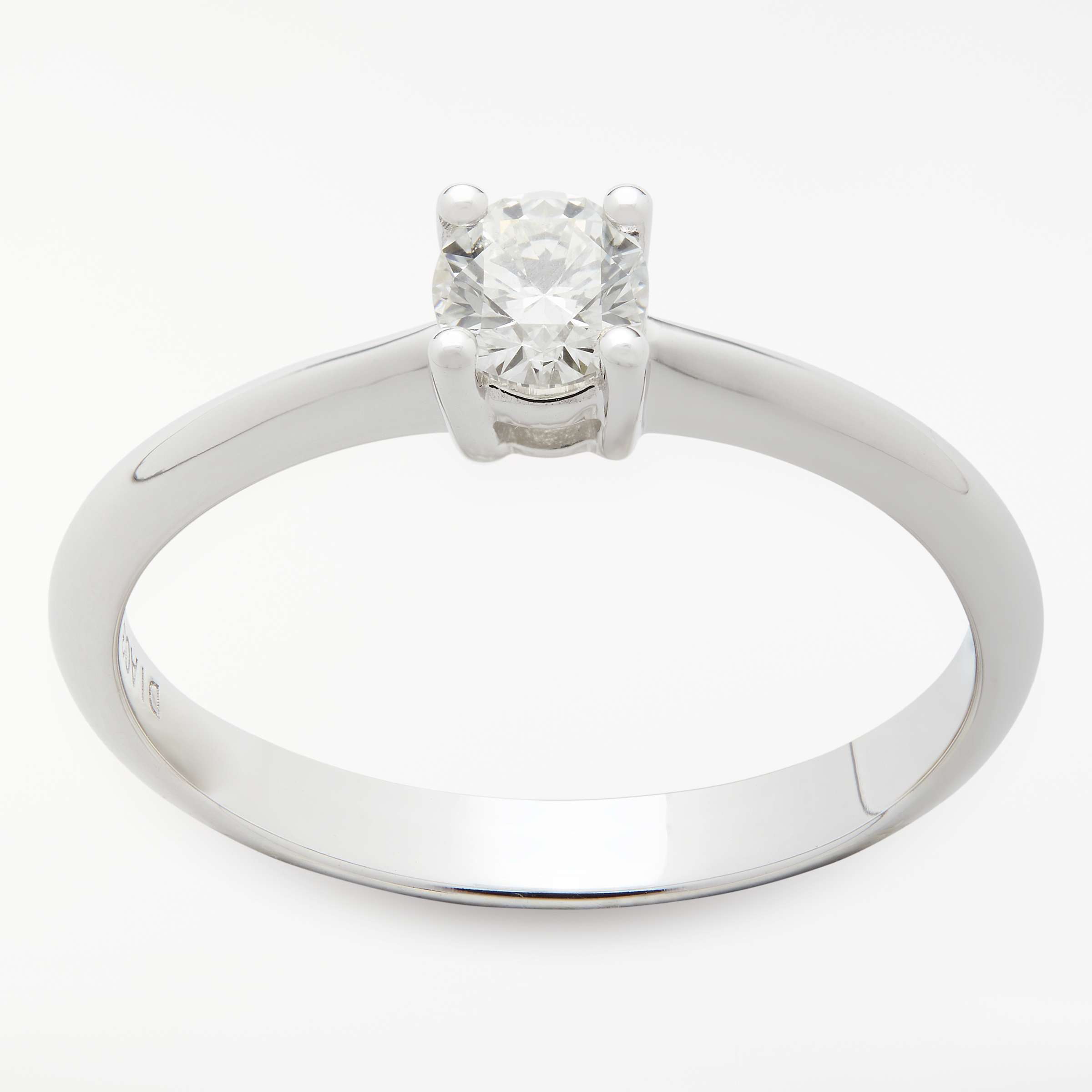 Buy Mogul 18ct White Gold Round Brilliant Diamond Engagement Ring, 0.33ct Online at johnlewis.com
