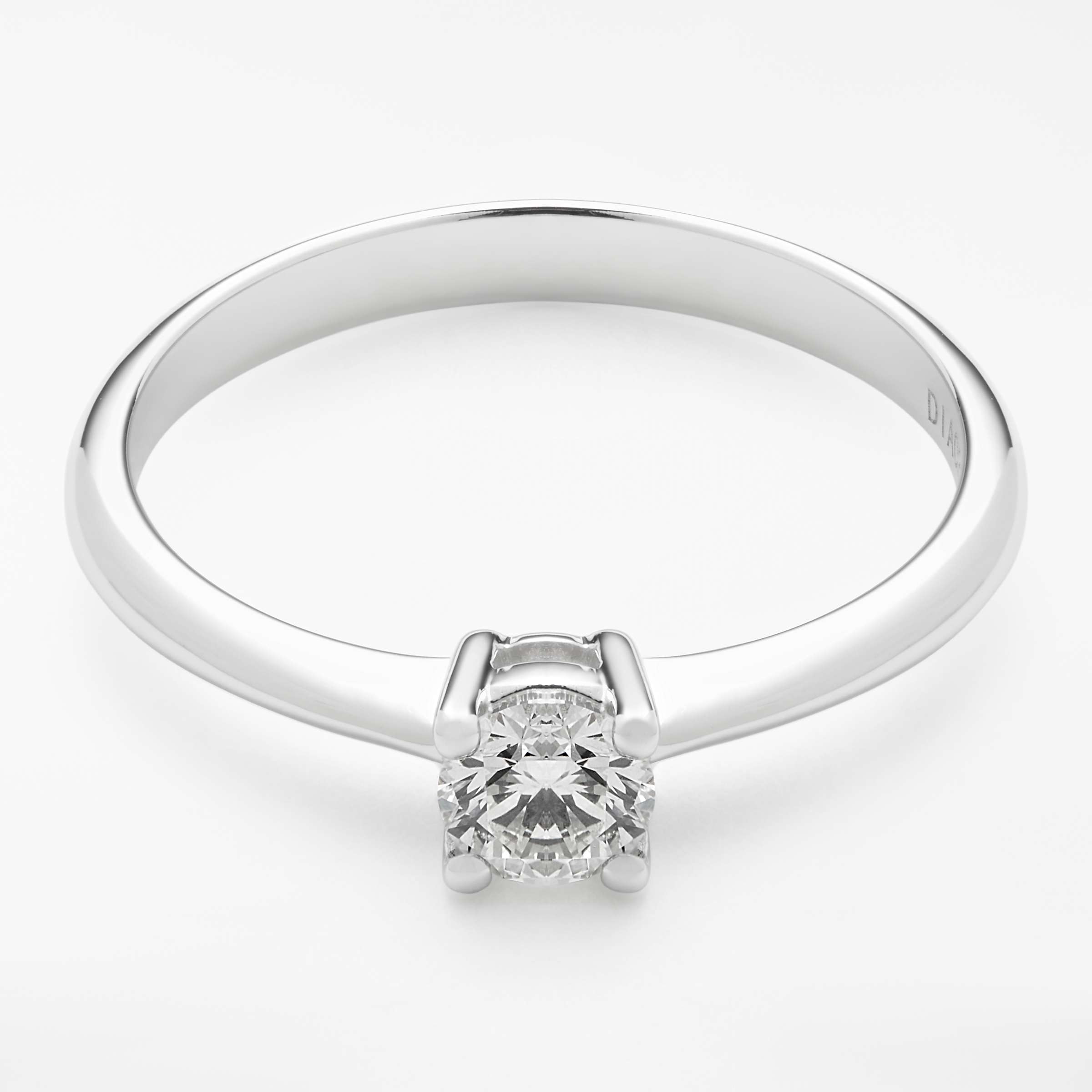 Buy Mogul 18ct White Gold Round Brilliant Diamond Engagement Ring, 0.33ct Online at johnlewis.com